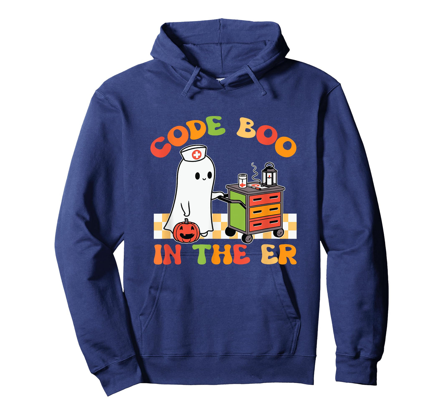 Code Boo In The ER Halloween Nurse Ghost T-Shirt