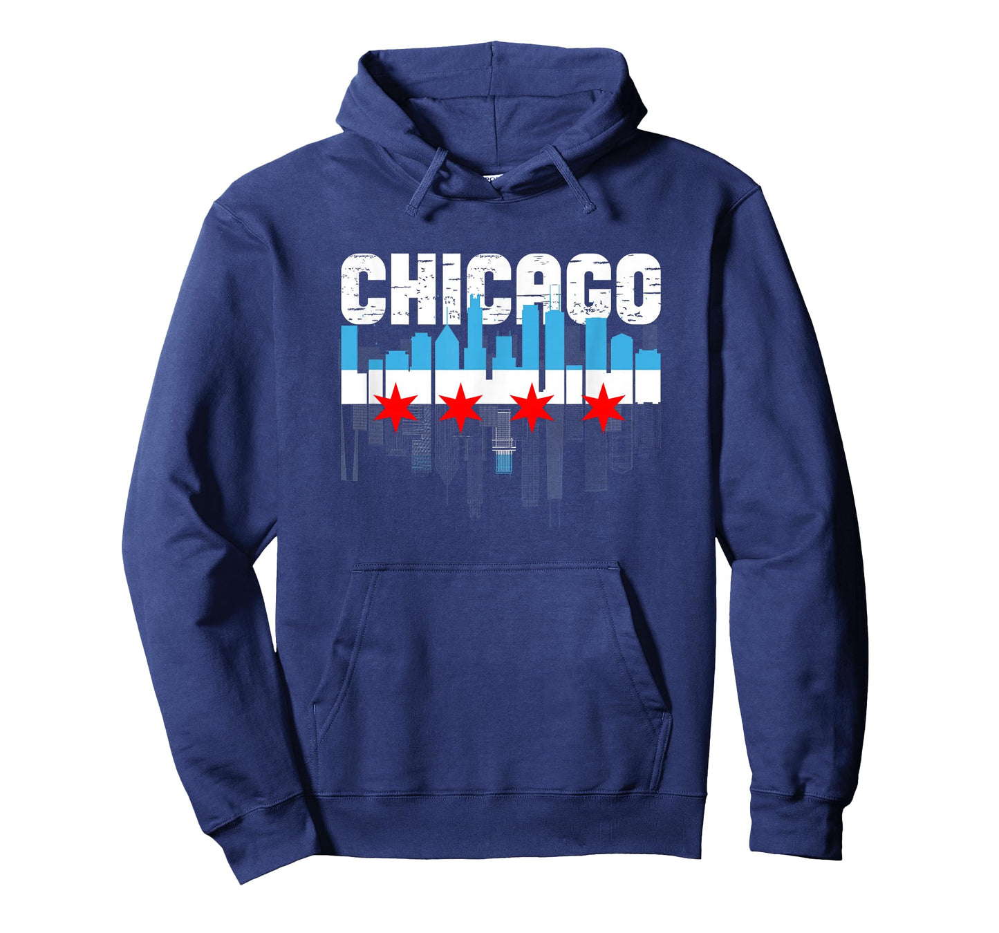 Vintage Chicago Illinois Flag Skyline Chicago Flag Lover T-Shirt