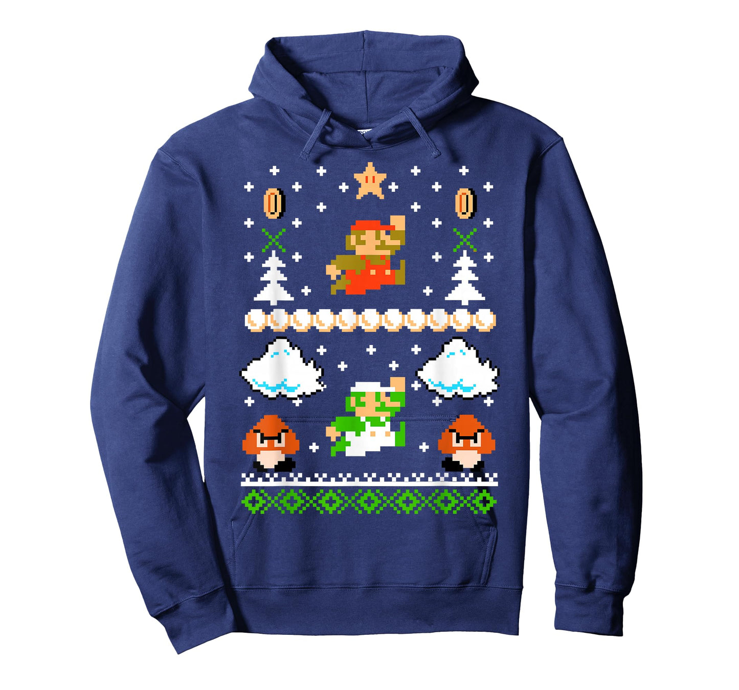 Super Mario Mario Goomba Ugly Christmas Sweater T-Shirt T-Shirt