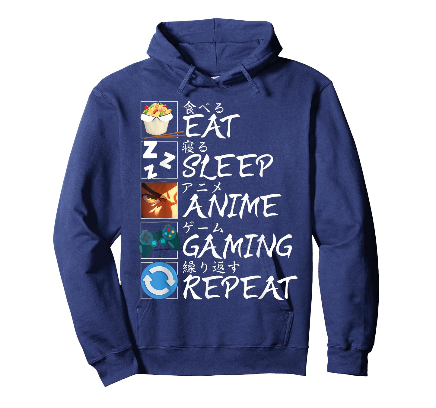 Eat Sleep Anime Gaming Repeat Funny Kawaii Otaku Anime Gamer T-Shirt