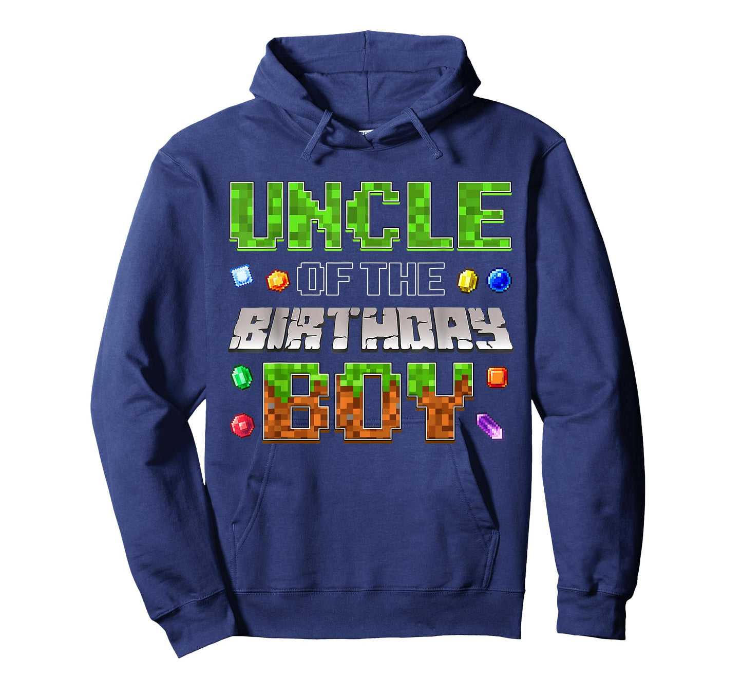 Uncle Of The Birthday Boy Game Pixel Number Birthday Party T-Shirt