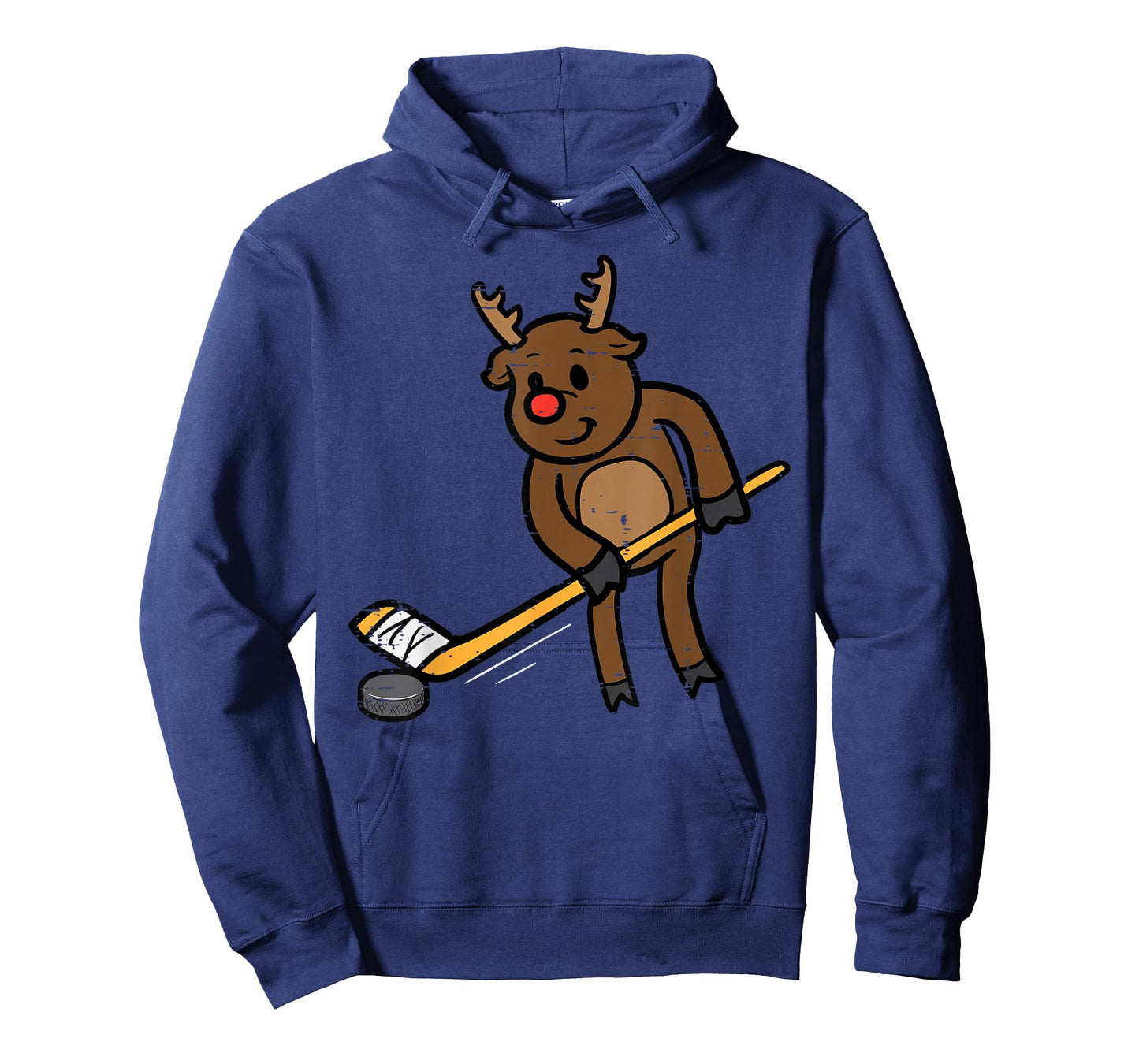 Christmas Reindeer Ice Hockey Funny Xmas Sport Men Boys Kids T-Shirt