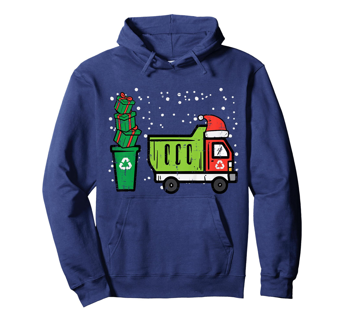 Kids Christmas Dump Recycling Truck Xmas Boys Kids Toddler Youth T-Shirt