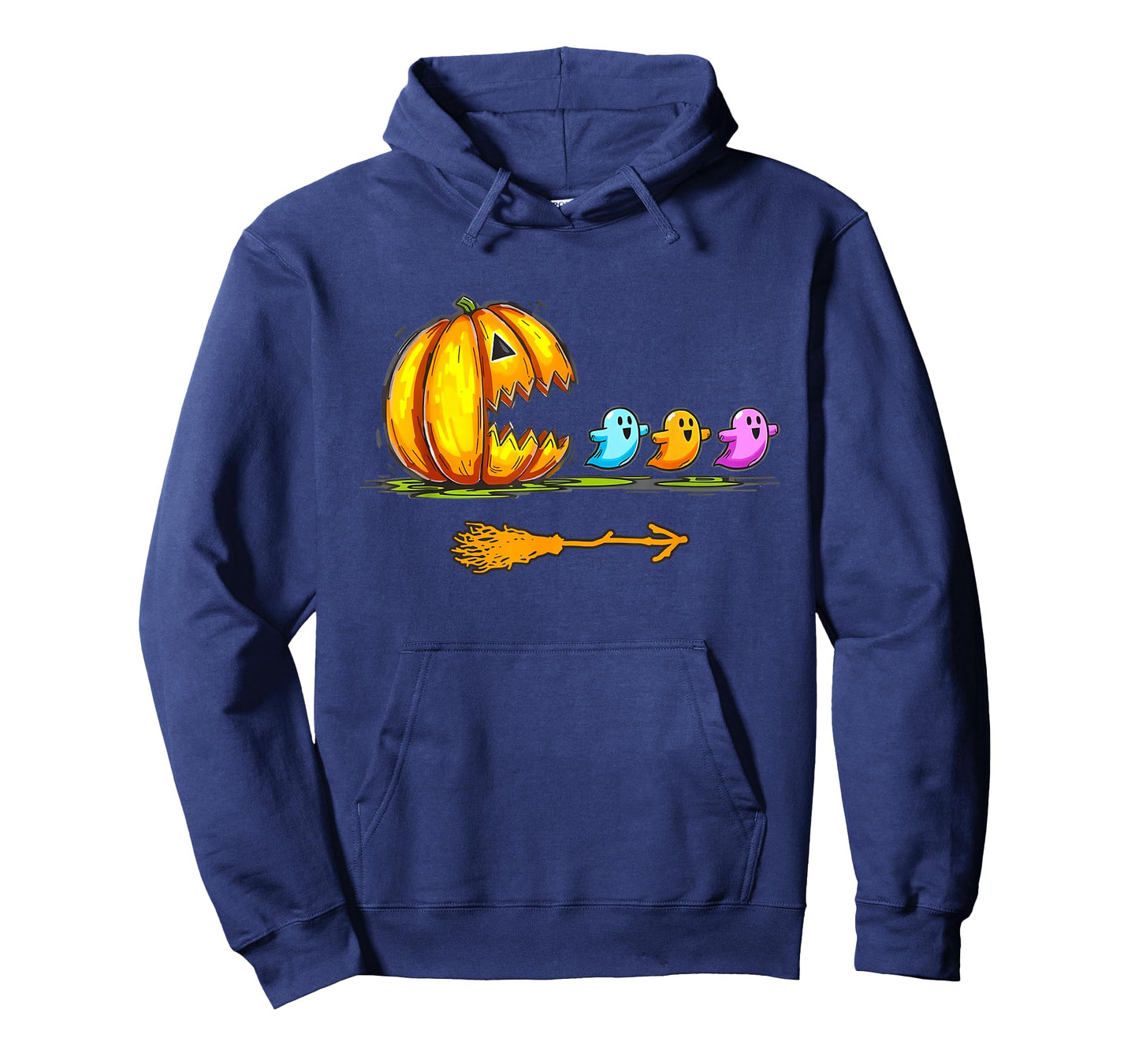 Pumpkin Eating Ghost Gamer Halloween Gaming Boys Teen Kids T-Shirt