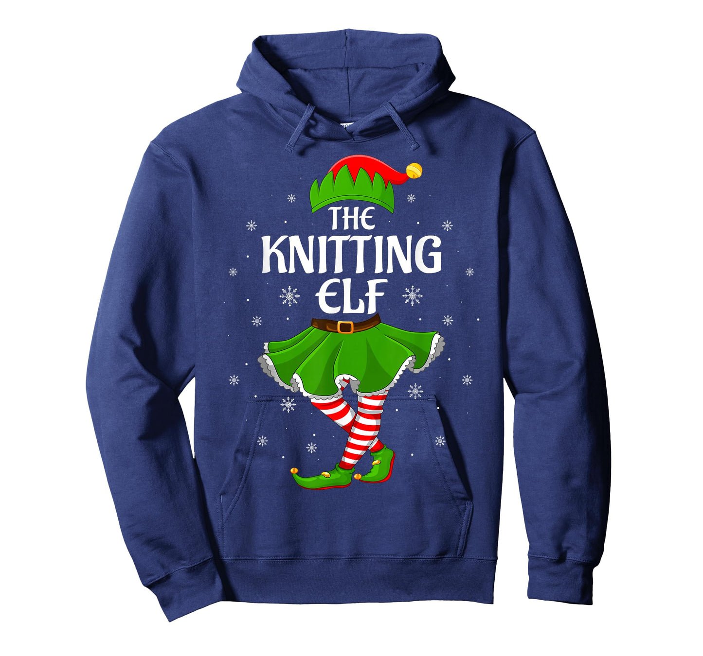 Knitting Elf Christmas Family Girls Women Elf Squad Xmas T-Shirt