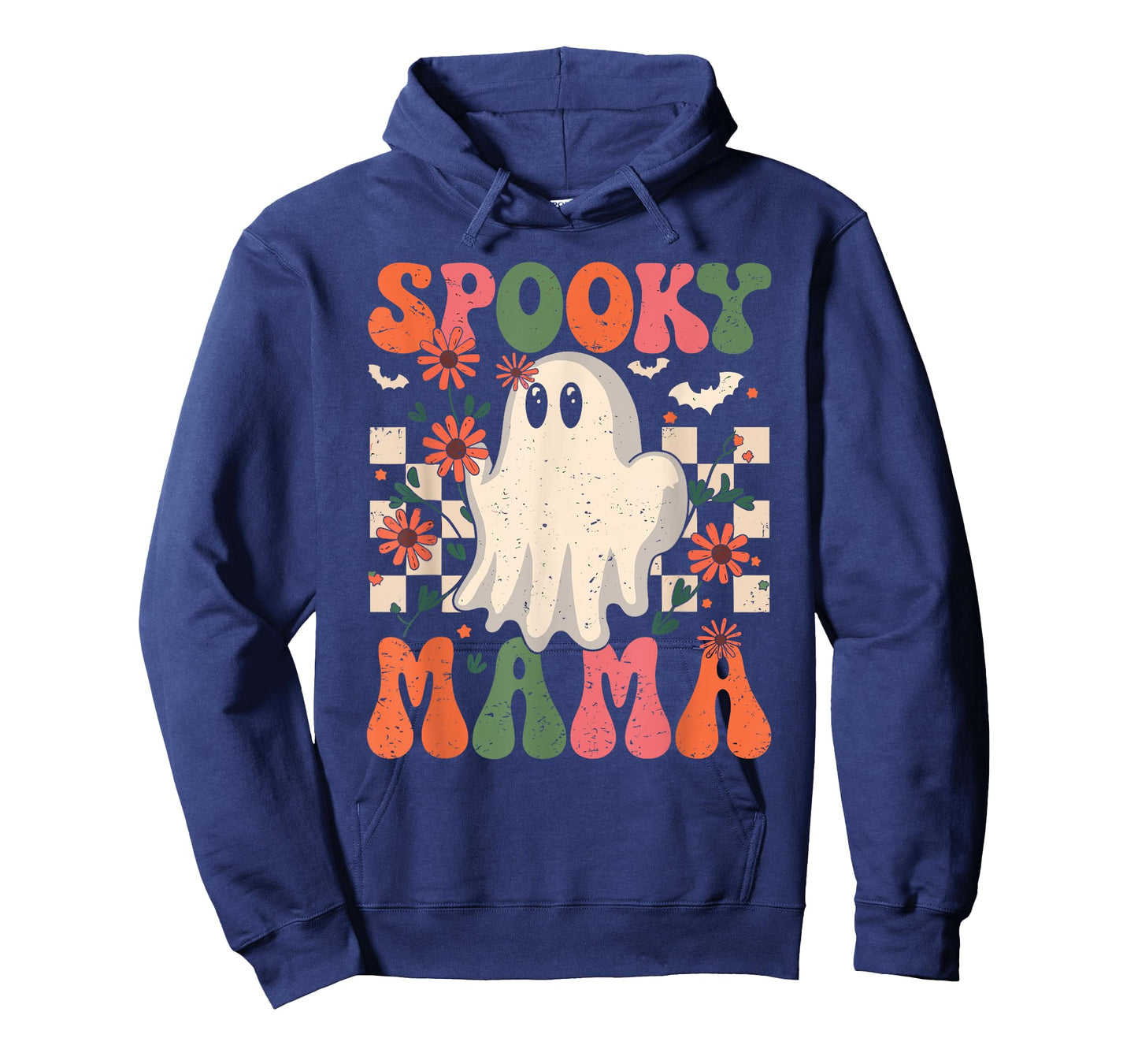 Spooky Mama Groovy Vintage Ghost Halloween Spooky Mom Mother T-Shirt