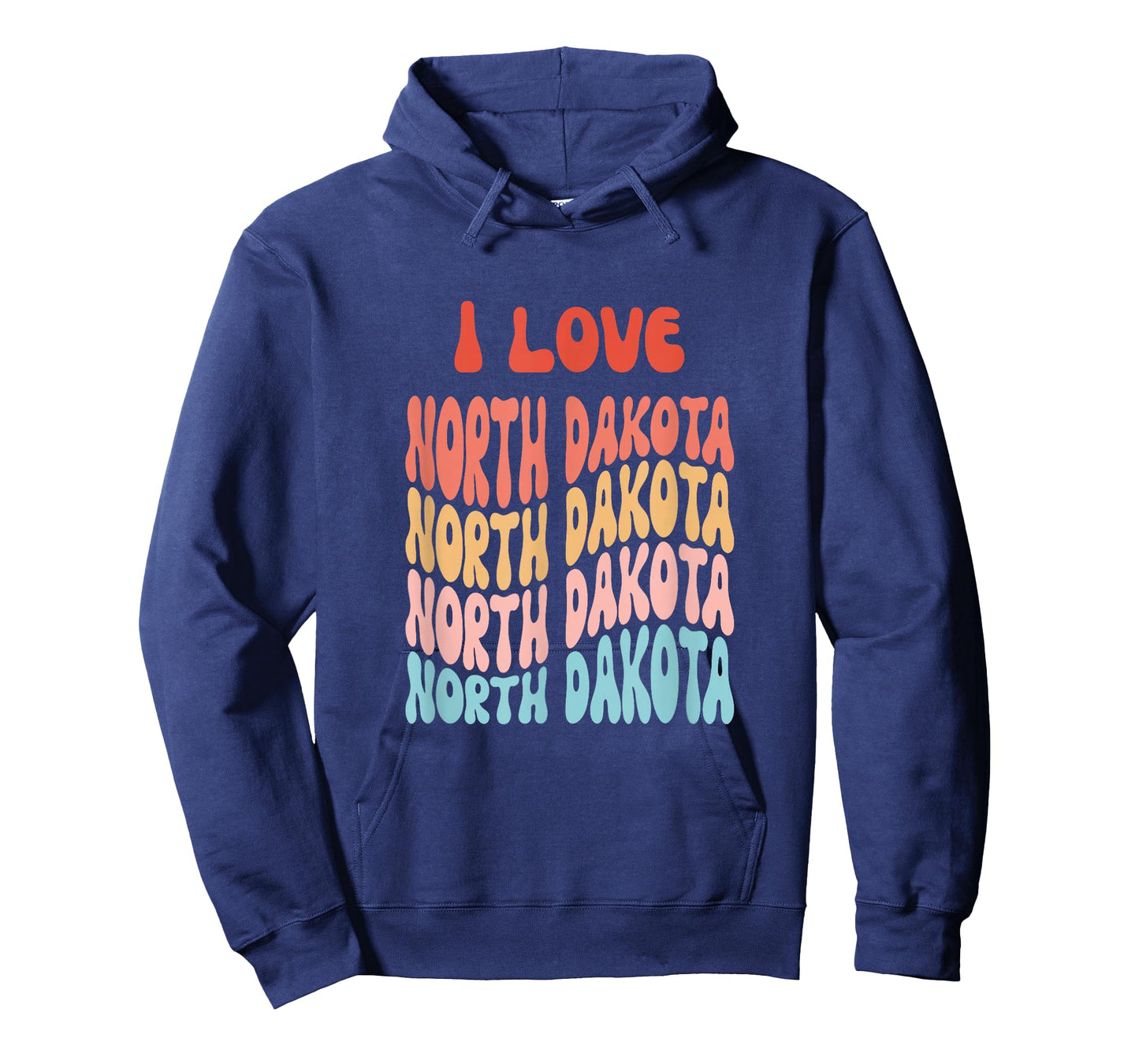 I love North Dakota - Retro State of North Dakota USA T-Shirt
