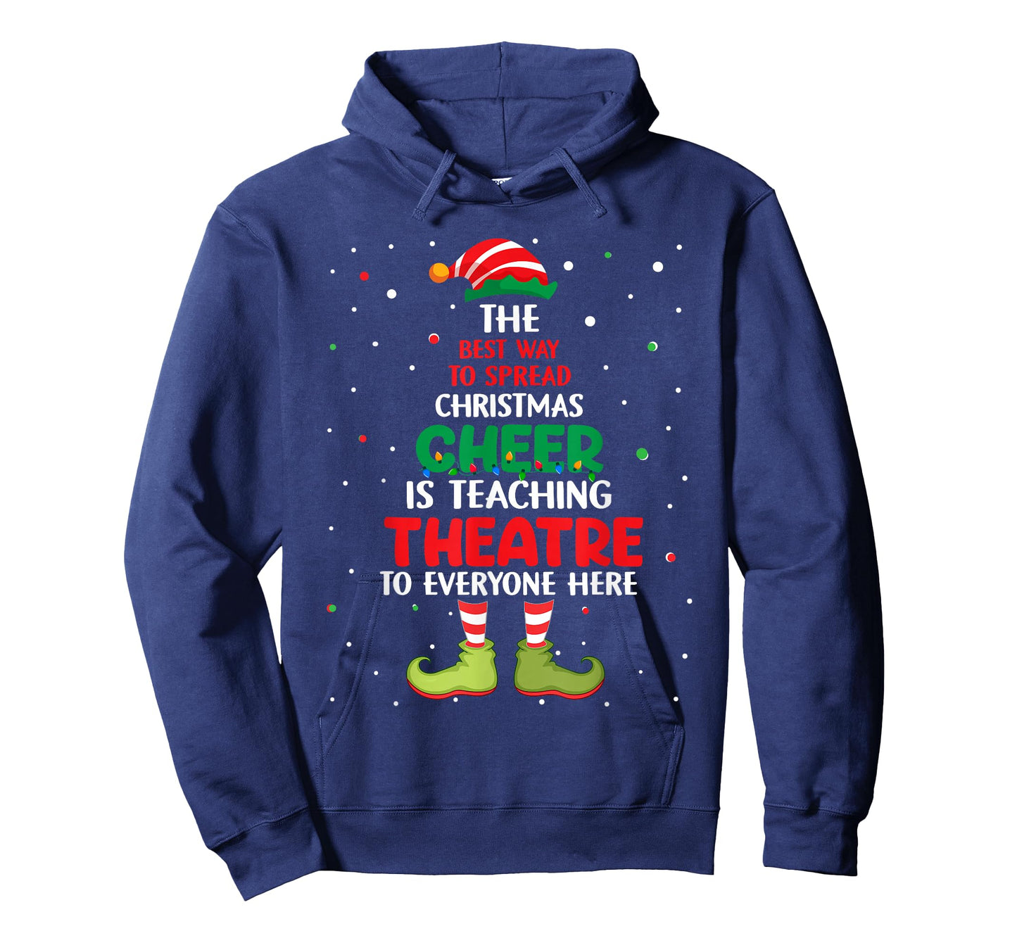 Theatre Teacher Christmas - Elf Christmas Cheer T-Shirt for Men Women Kids