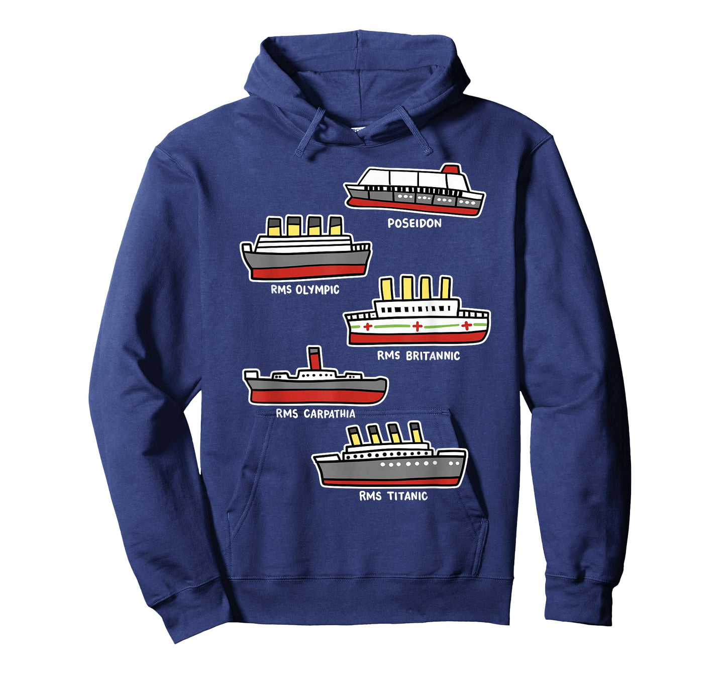 Famous Cruise Ship RMS Titanic Britanic Poseidon Carpathia T-Shirt