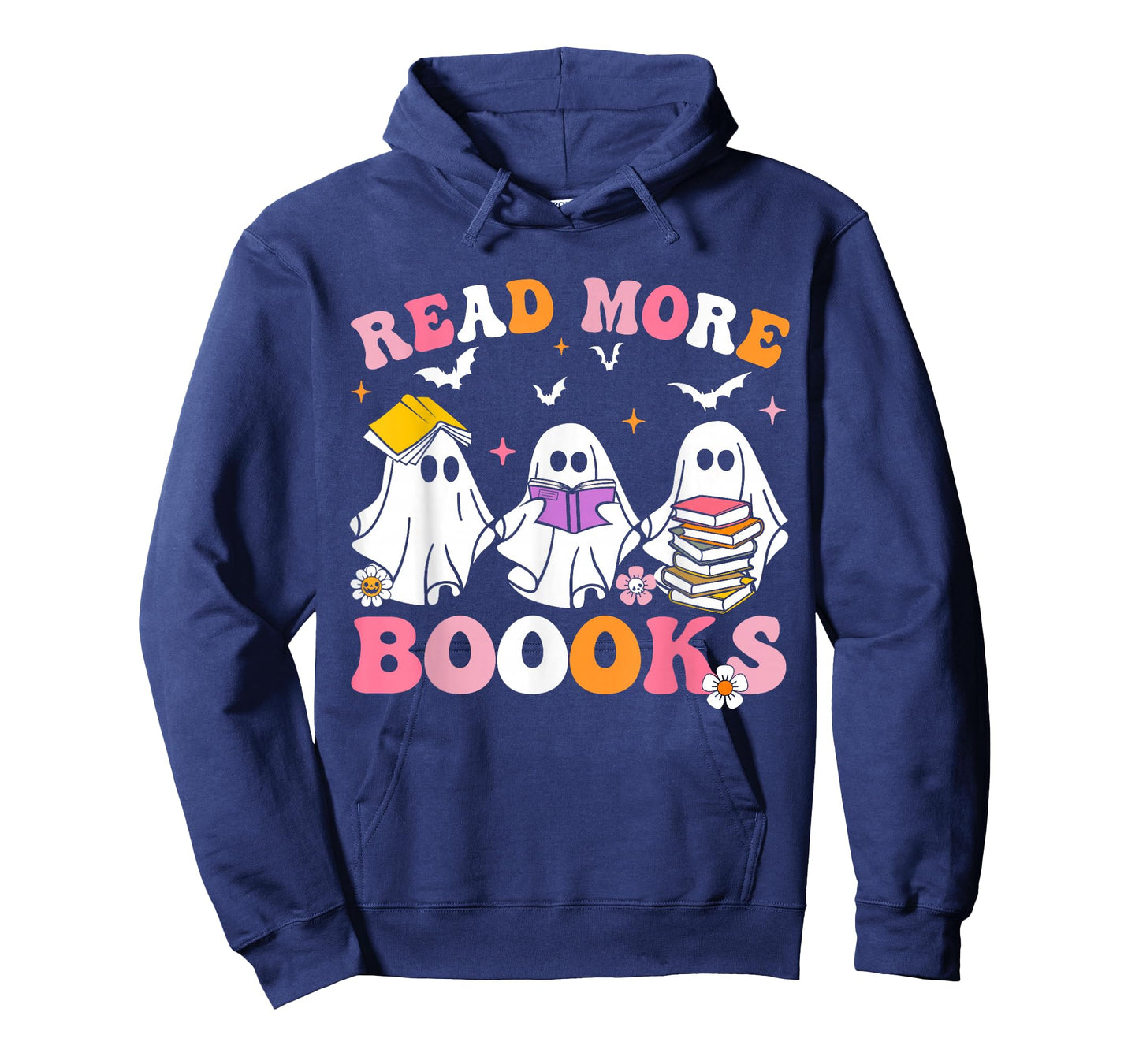 Groovy Cute Ghost Read More Books Funny Teacher Halloween T-Shirt