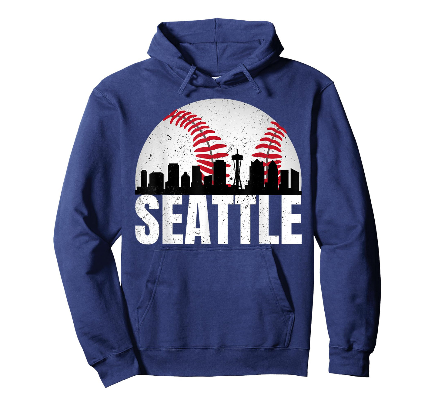 Vintage Seattle Skyline Baseball Retro Cityscap Washington T-Shirt