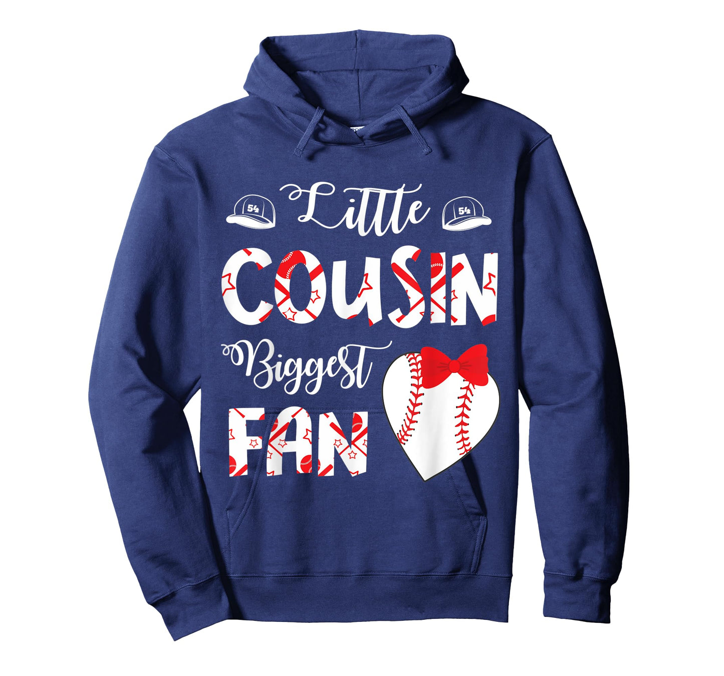 Big Baseball Heart Little Cousin Biggest Fan Player Lover T-Shirt