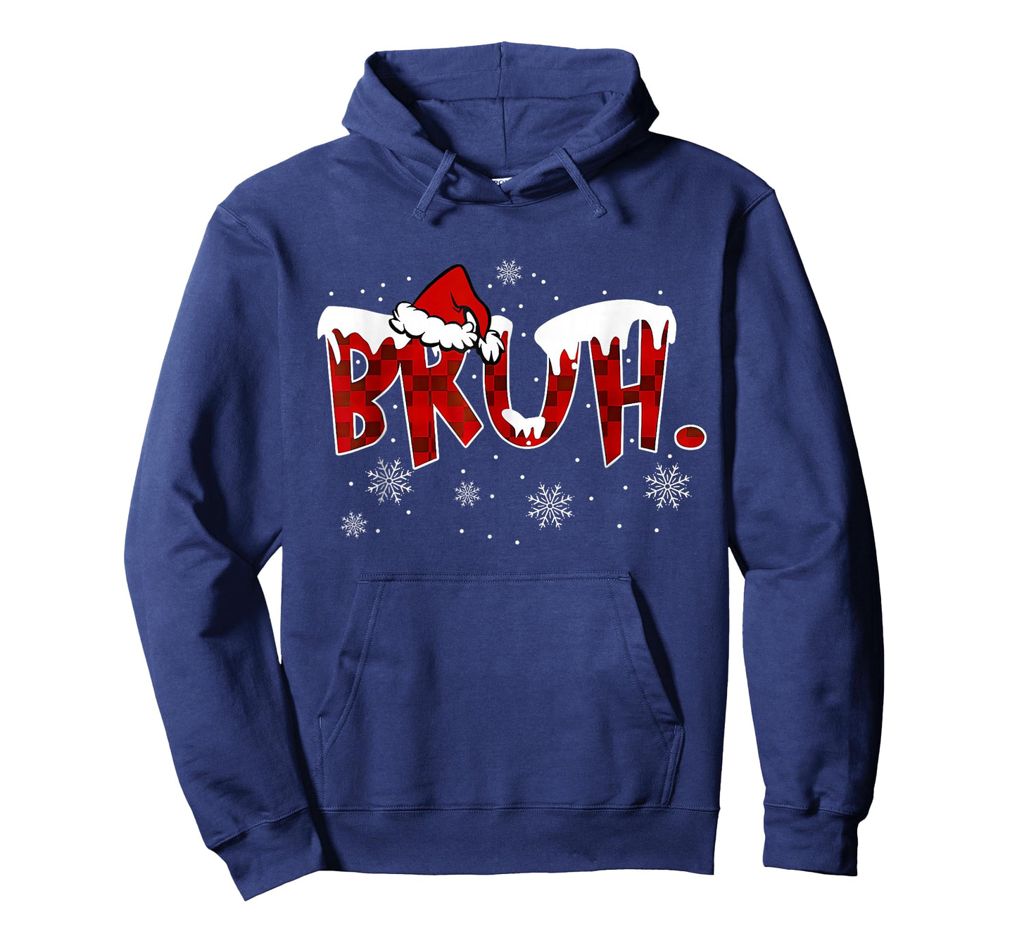 Bruh Christmas Red Plaid Funny Family Teens Boys Kids Xmas T-Shirt