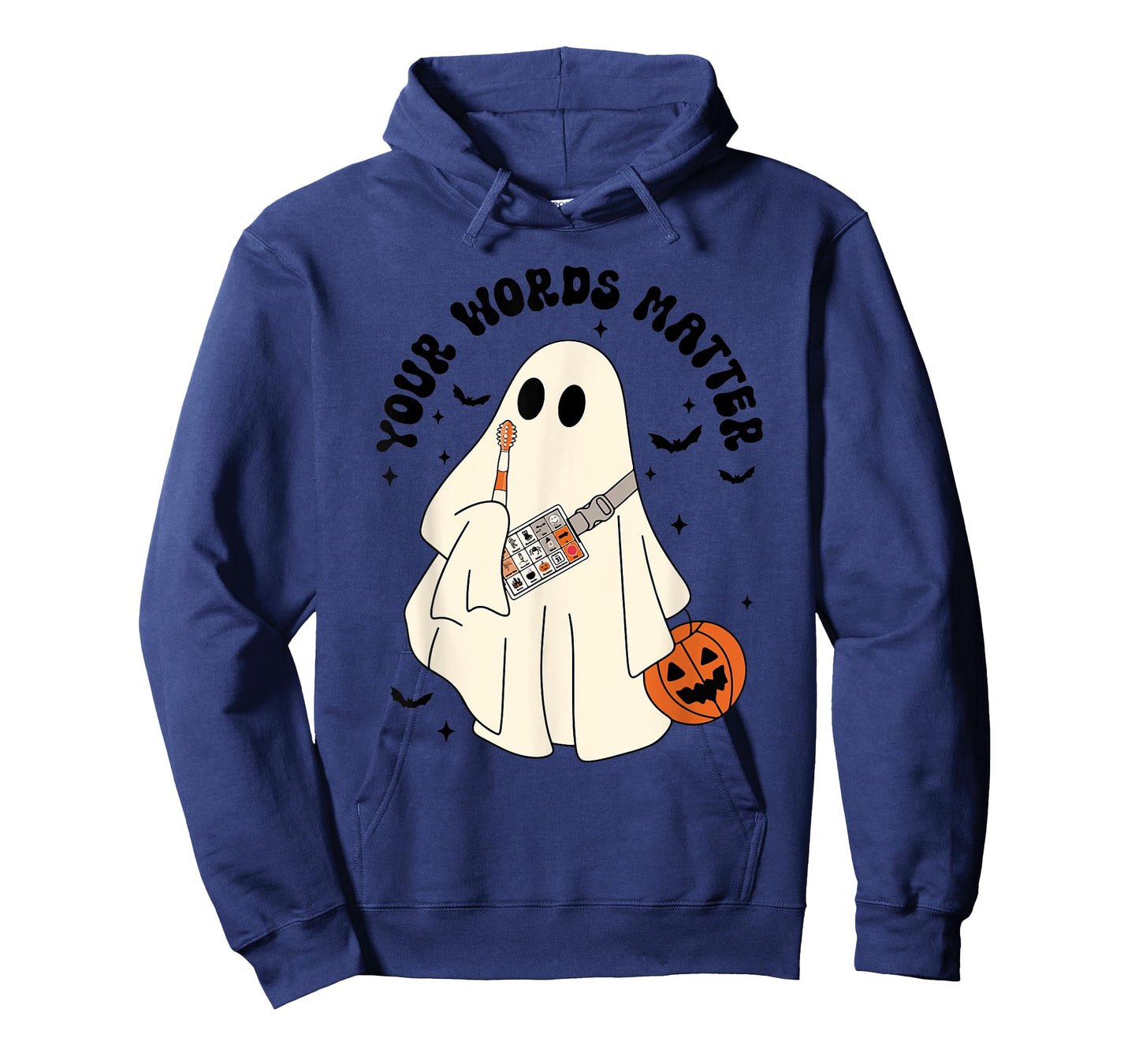 Halloween Speech Therapy Your Words Matter Funny Ghost SLP T-Shirt