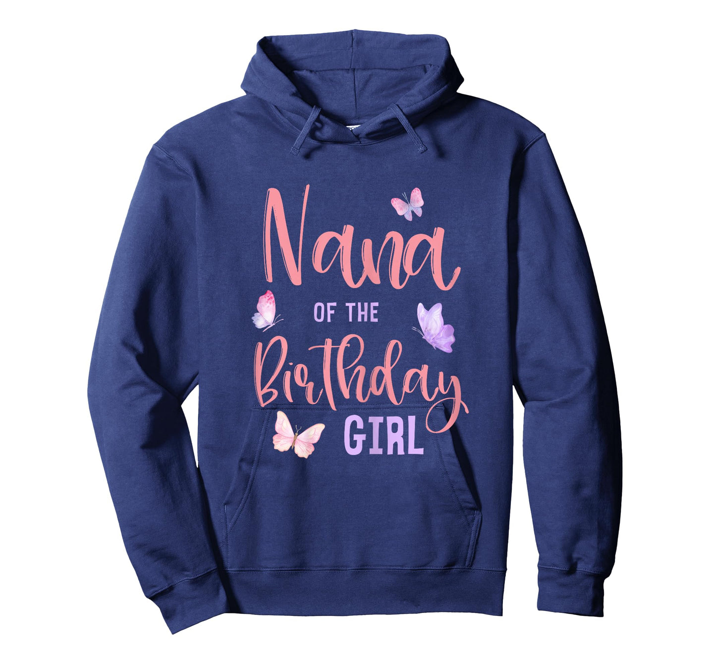 Nana of The Birthday Girl Butterfly Party Matching Family T-Shirt