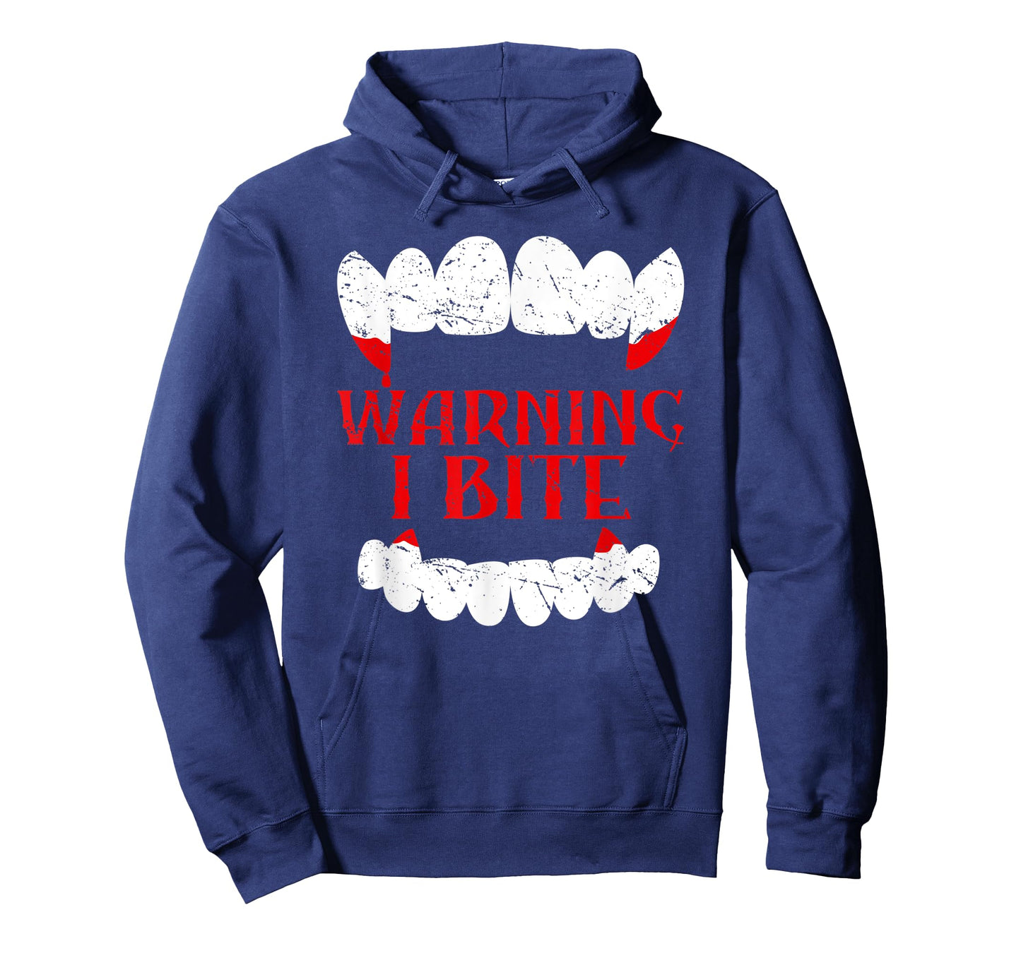 Halloween Vampire Design Warning I Bite Scary Vampire Funny T-Shirt