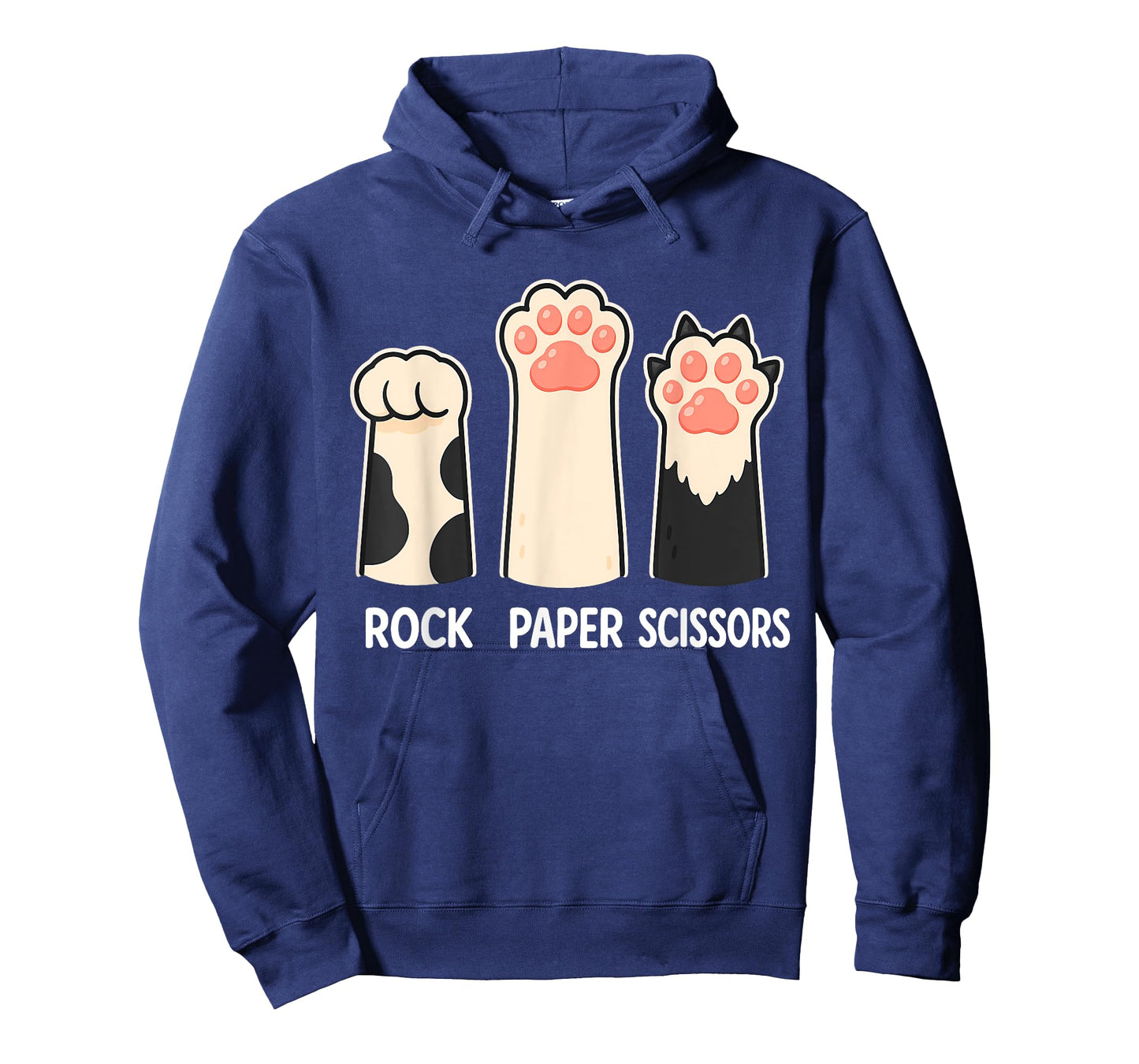 Rock Paper Scissors Hand Game Cute Paw Funny Cat T-Shirt for Men Women Kids