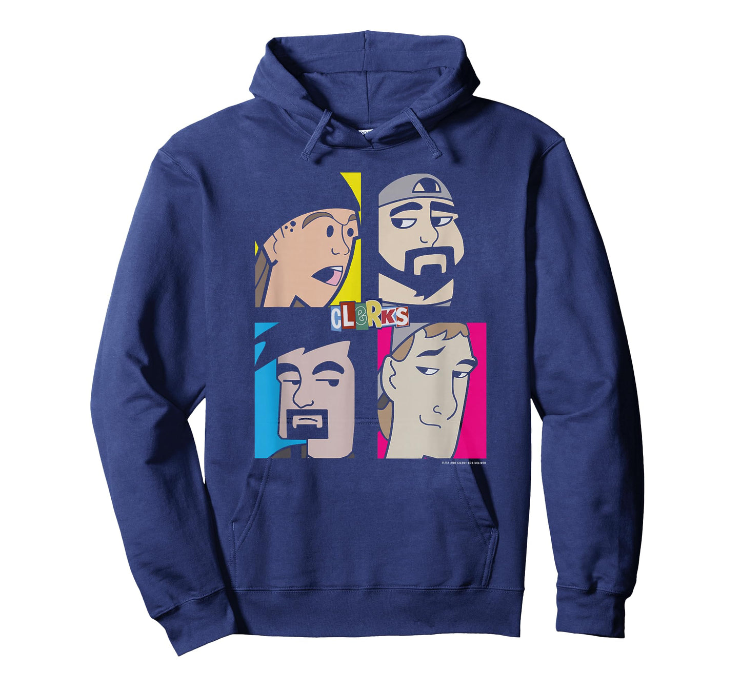 Jay & Silent Bob Clerks Group Shot Cartoon Character Panels T-Shirt