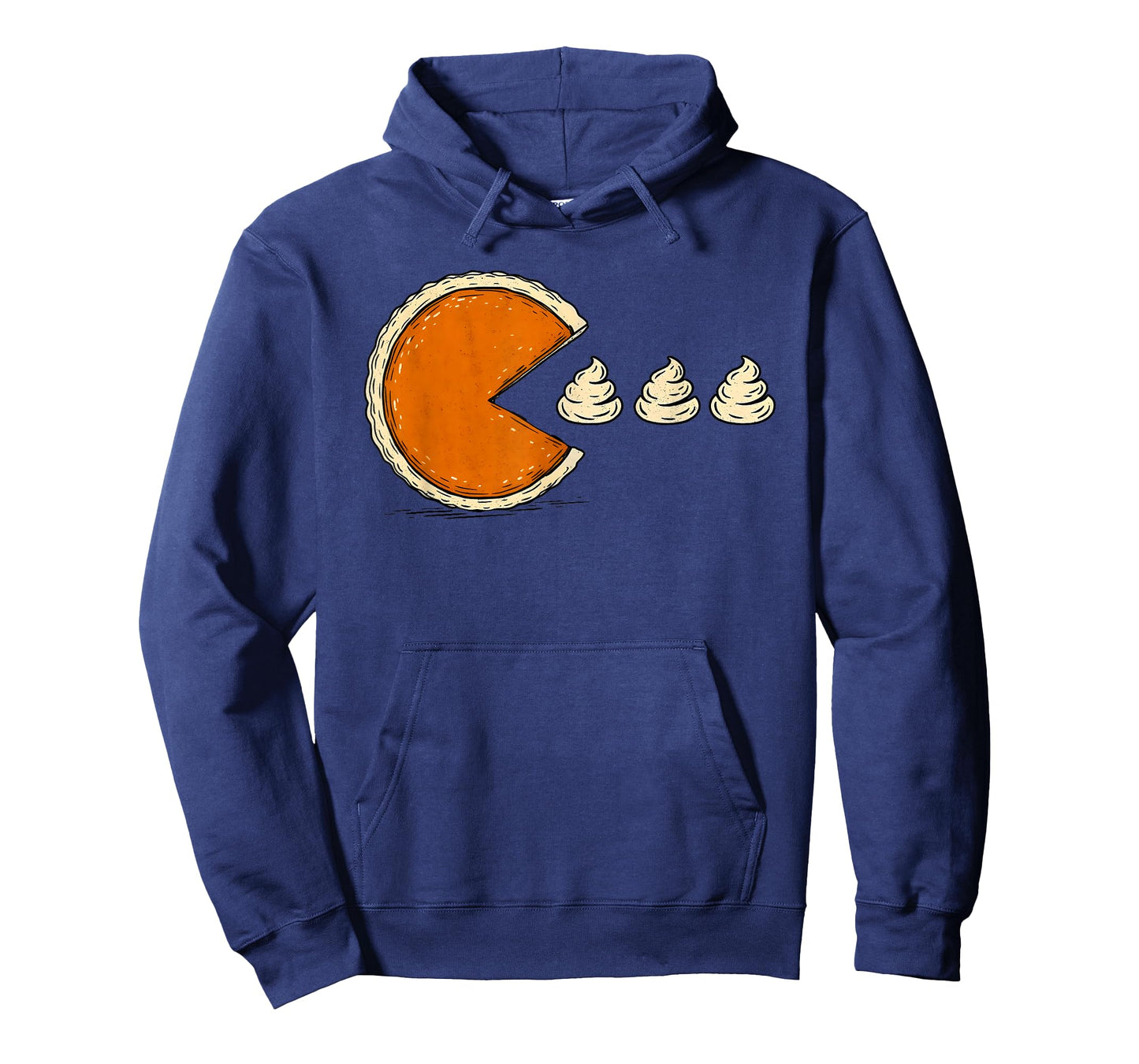 Funny Retro Arcade Game Thanksgiving Pumpkin Pie Chasing T-Shirt