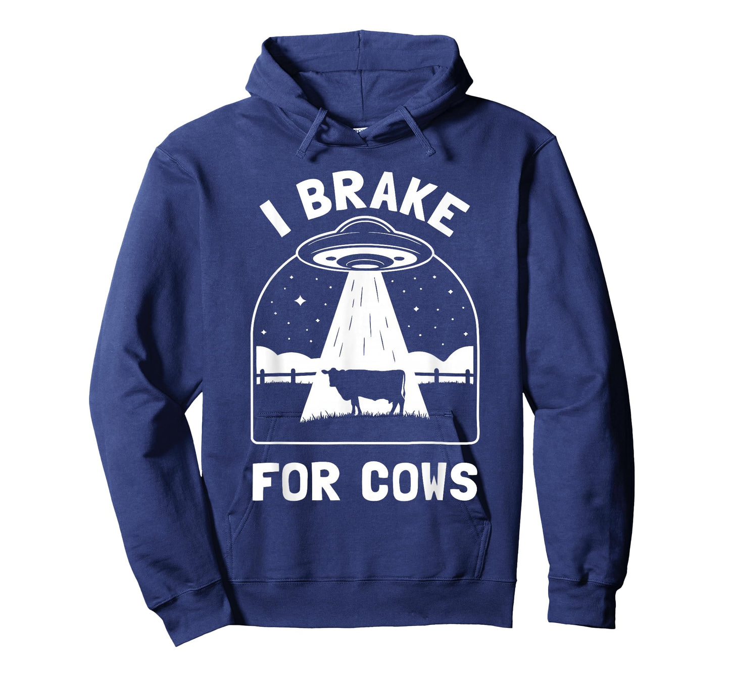 I Brake for Cows Funny UFO Alien Abduction Conspiracy T-Shirt
