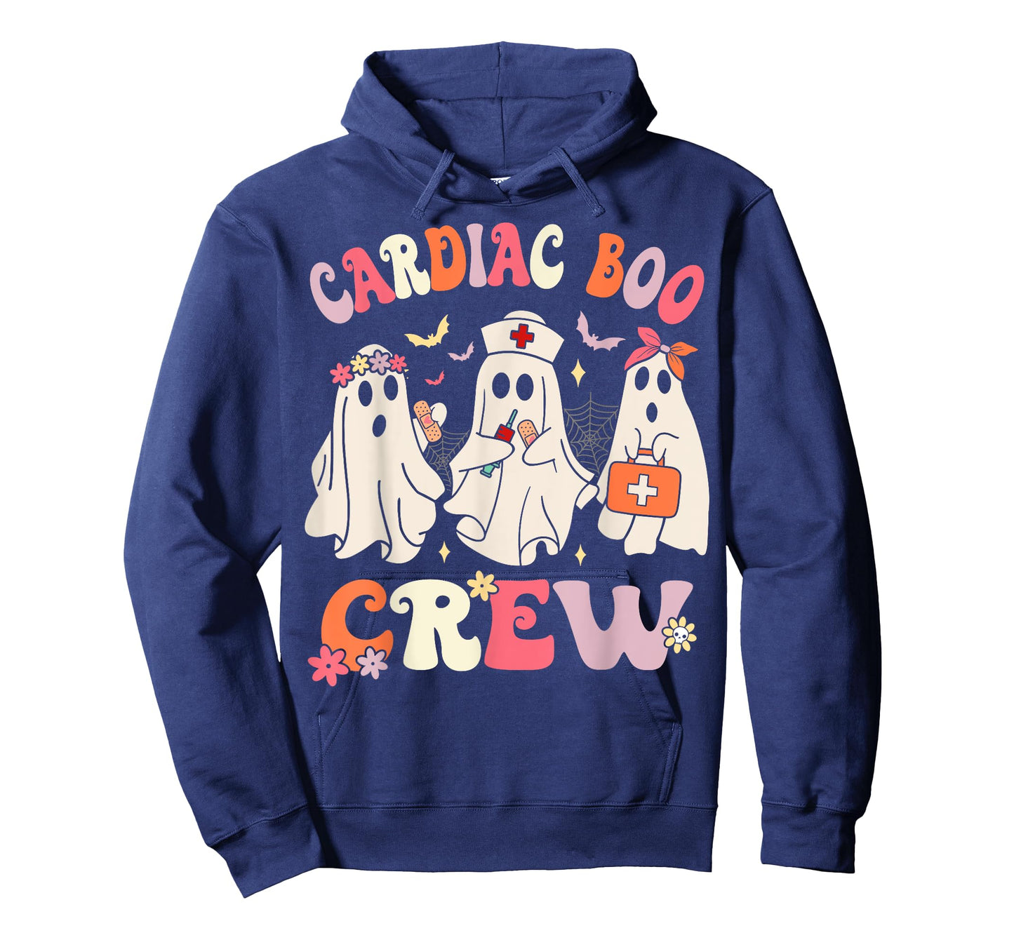Halloween Cardiac Boo Crew Cardiology Nurse Ghost T-Shirt