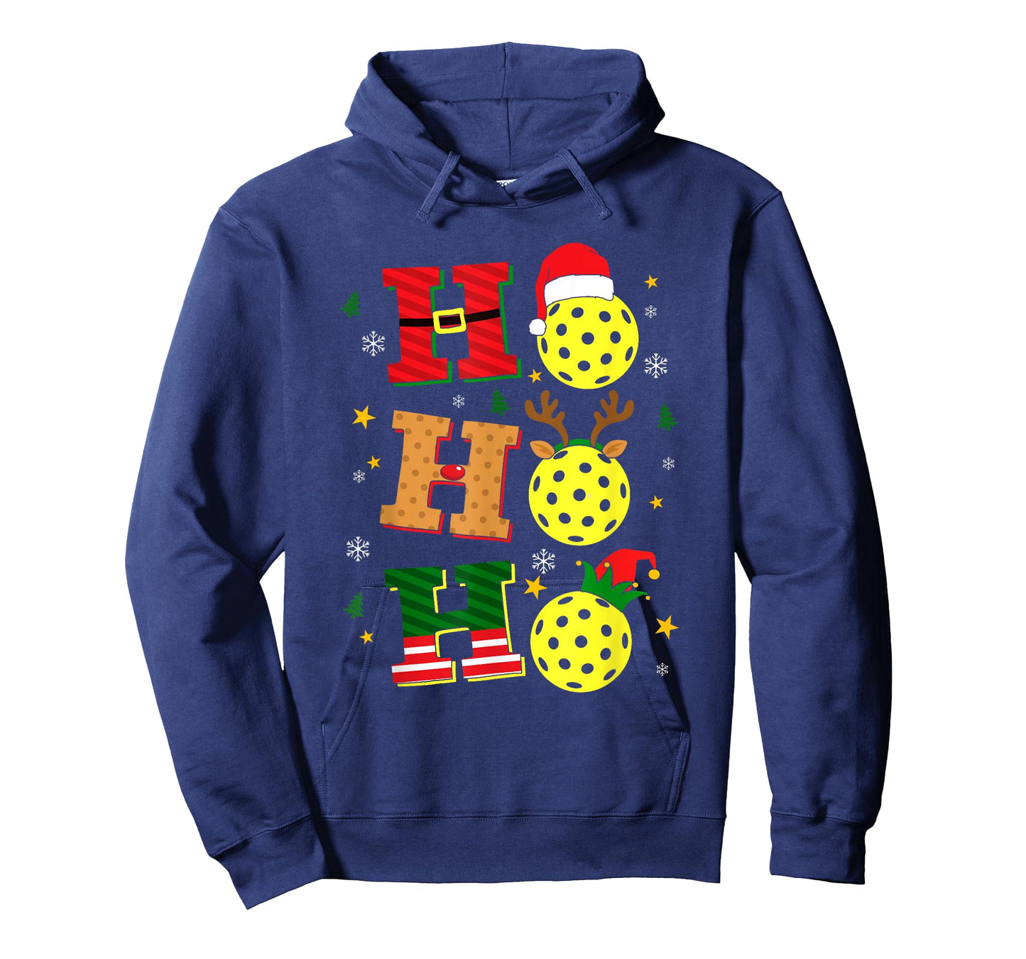Christmas Pickleball Ho Ho Ho Paddle Sports Players Holiday T-Shirt