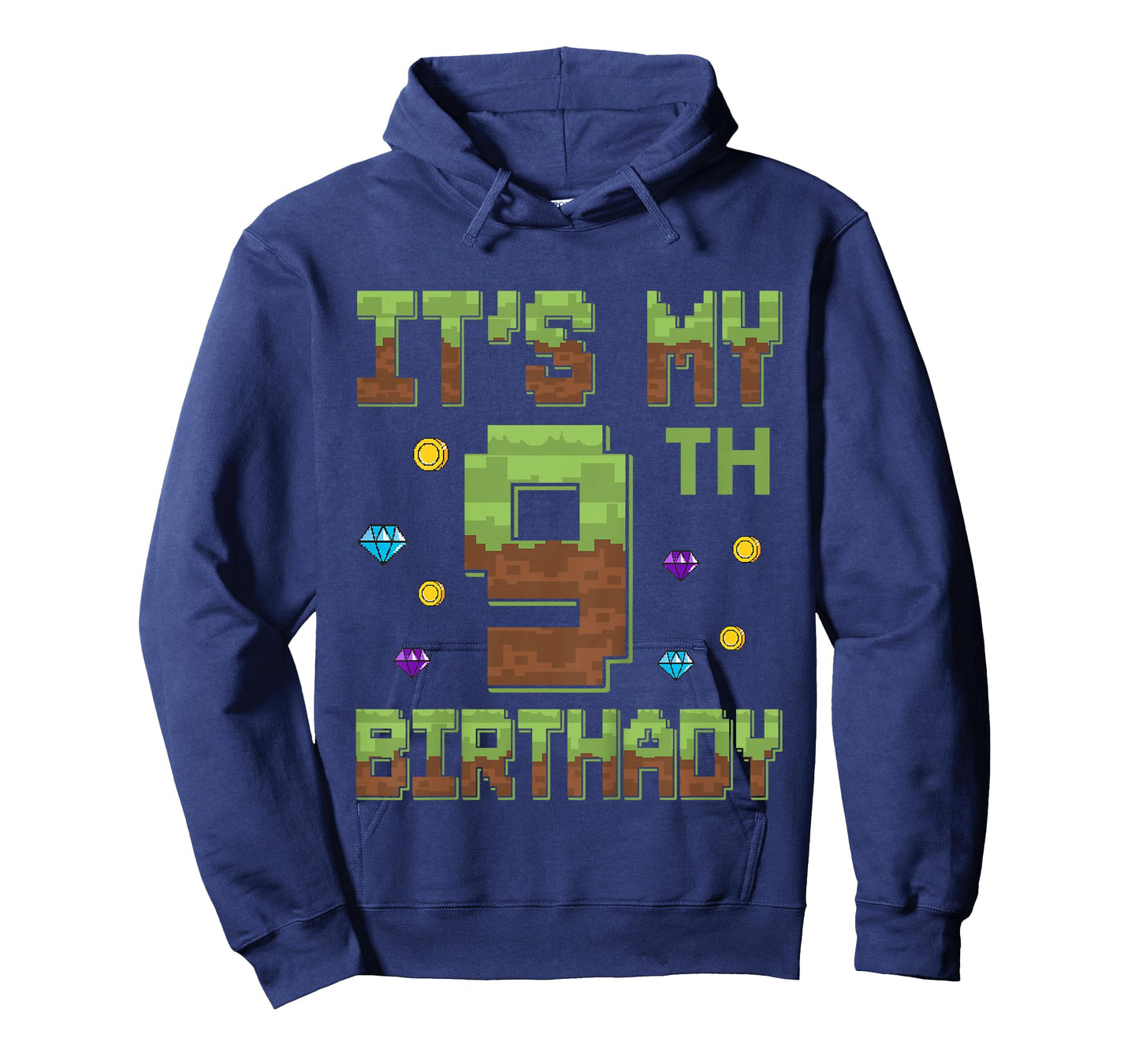 Birthday Boy It's My 9th Birthday 9 Year Old Pixel Gamer T-Shirt