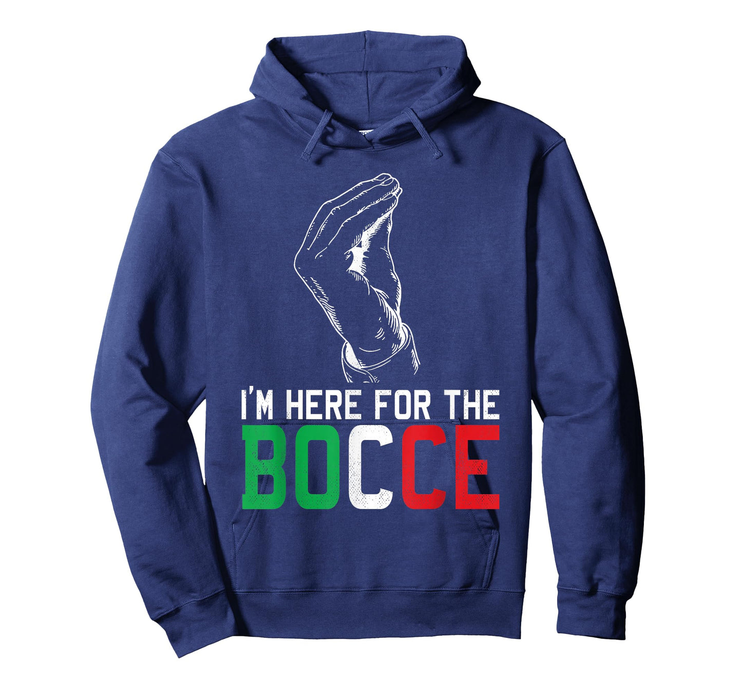 Hand Sign Italian Colors Here For The - Funny Bocce Ball T-Shirt