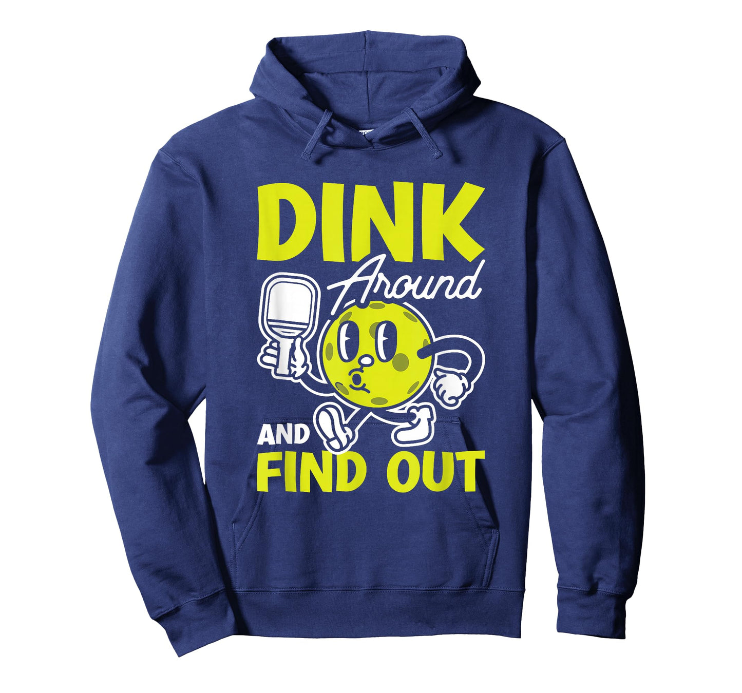 Dink Around And Find Out Pickleball Black Unisex-Adults Small Modern Cartoon T-Shirt