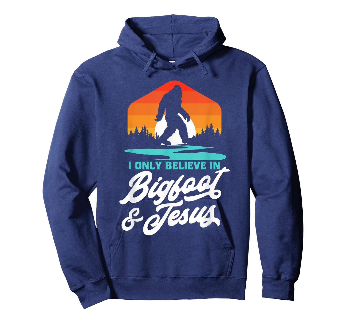 I Only Believe in Bigfoot & Jesus Funny Sasquatch Retro T-Shirt