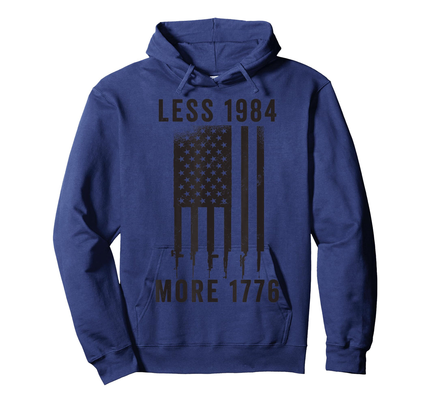 American Flag with Rifles Less 1984 More 1776 2A Freedom T-Shirt