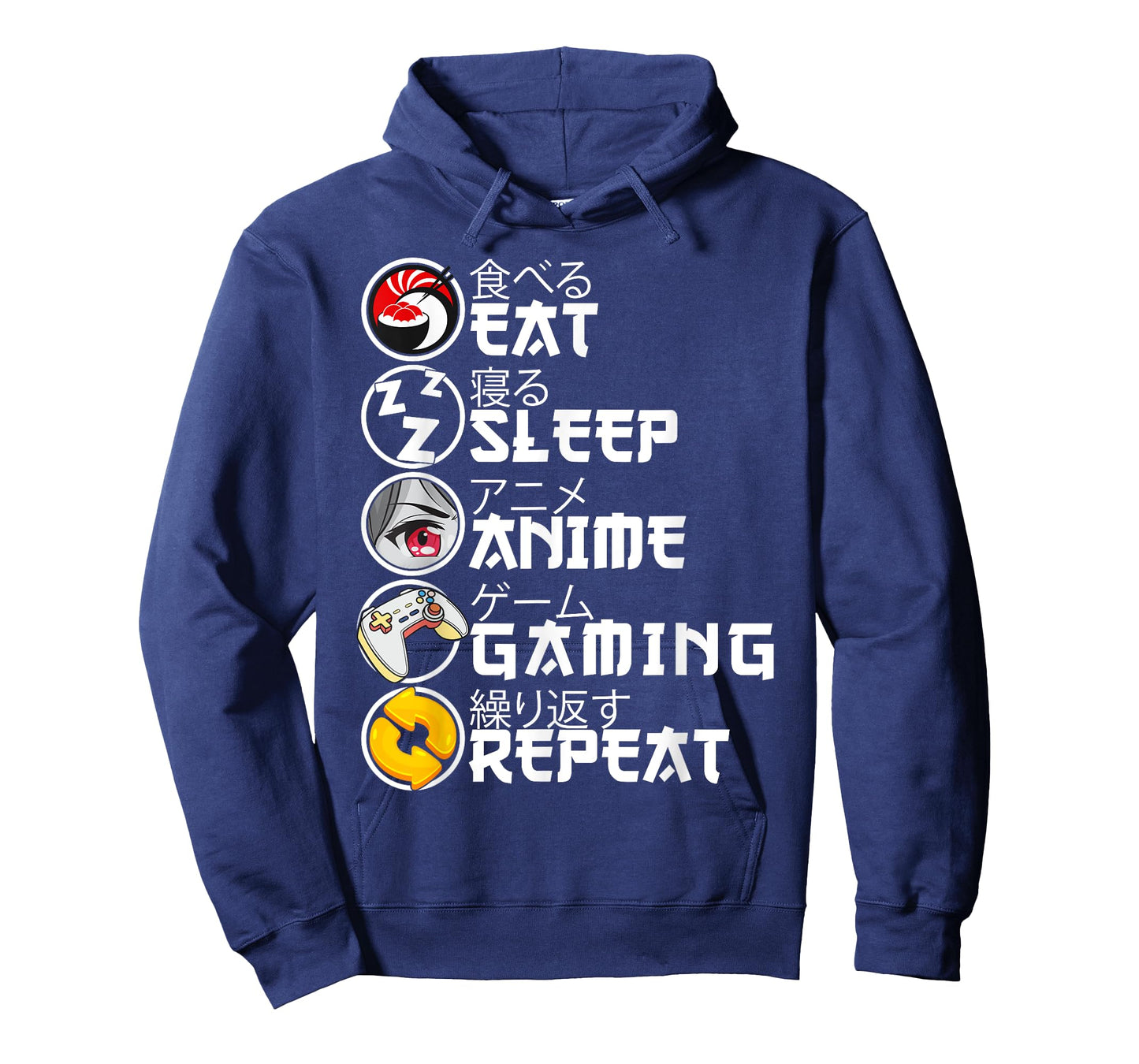 Retro Eat Sleep Anime Gaming Repeat Kawaii Anime Manga Gamer T-Shirt
