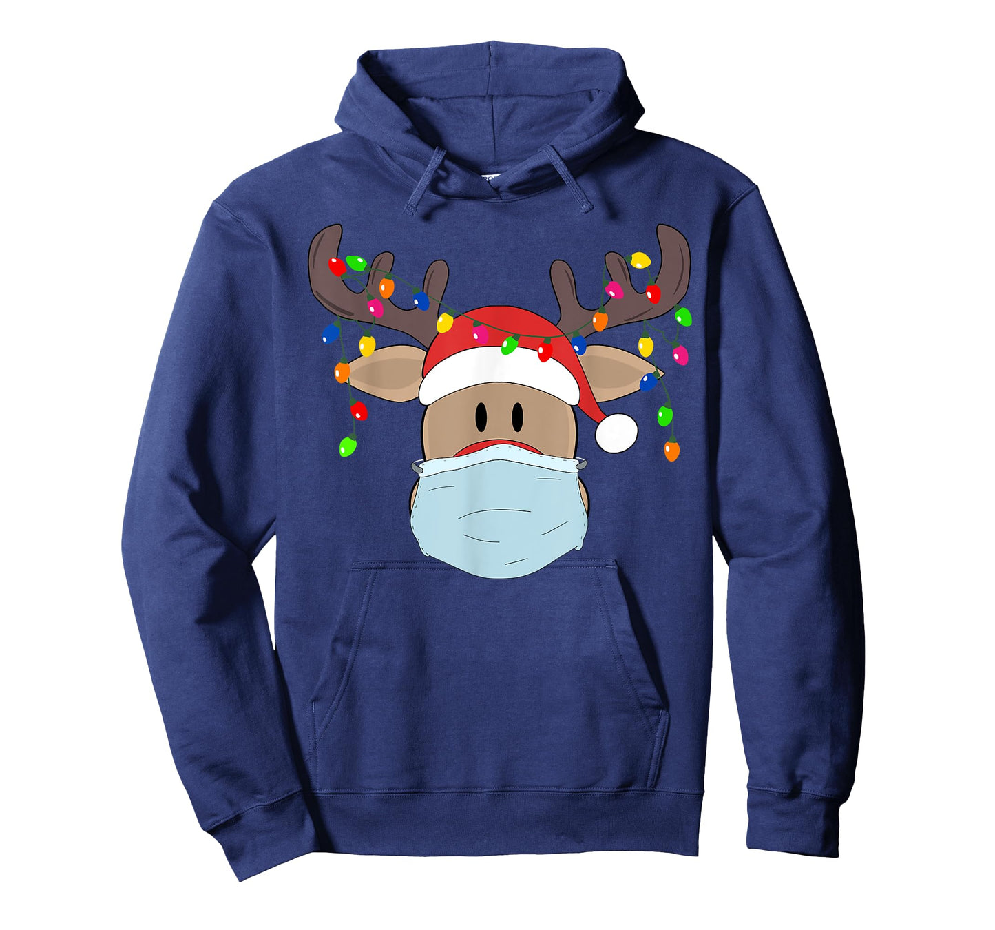 Christmas mask cute Rudolph reindeer mask shirt for holidays T-Shirt