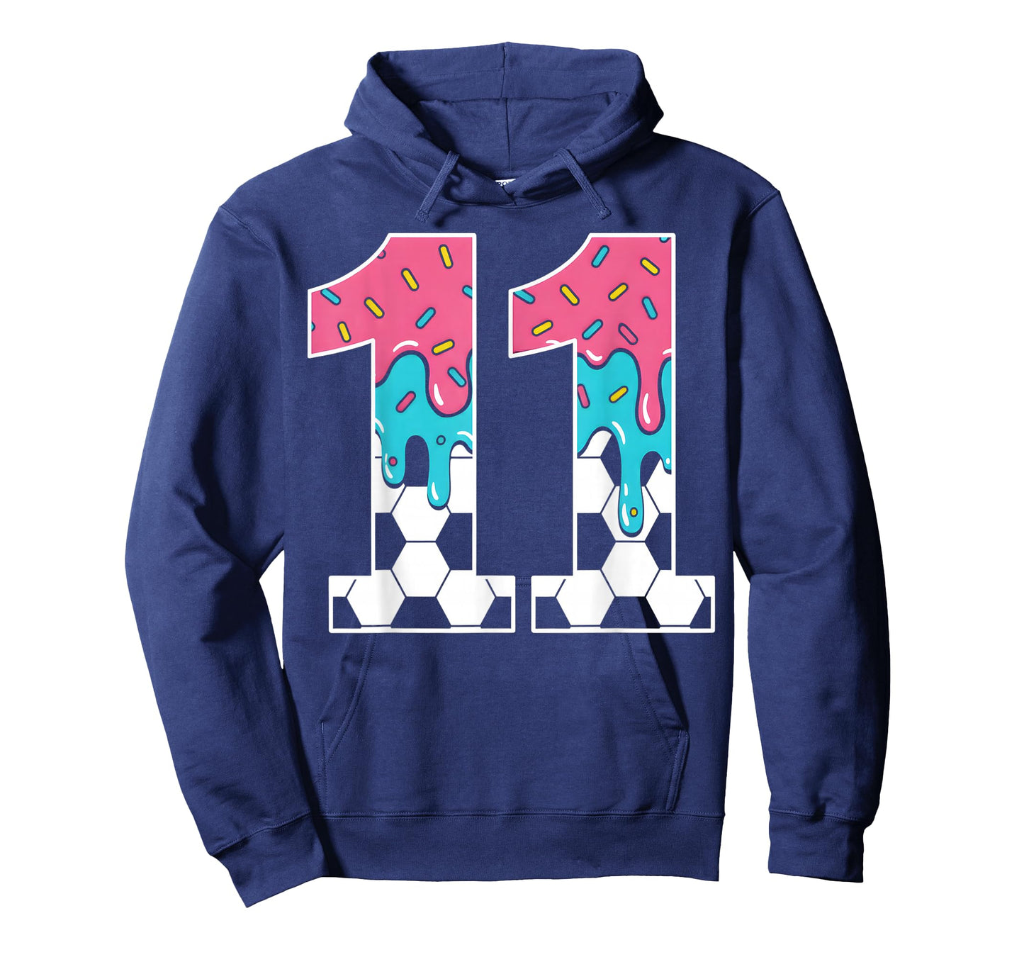 Soccer 11 Year Old Ice Cream Drip Youth 11th Birthday Boy 11 T-Shirt