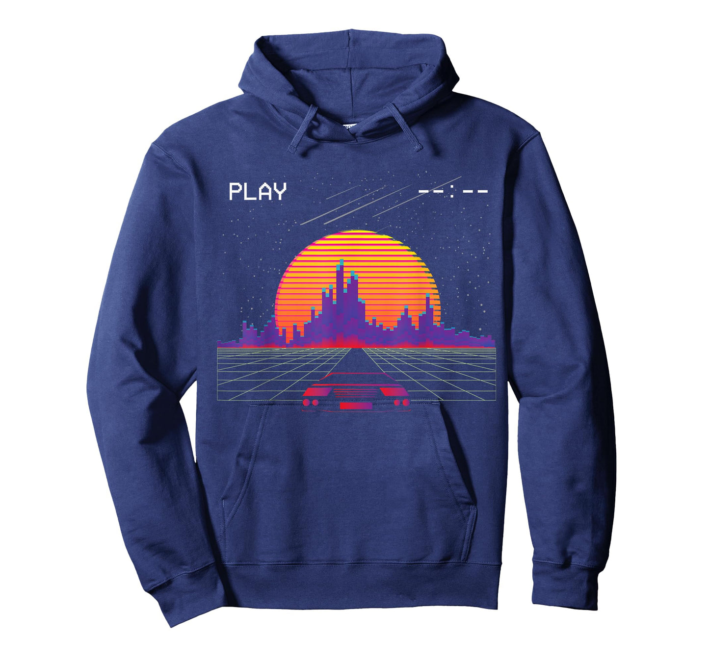 cyberpunk outrun synthwave sunset fast car aesthetic t shirt T-Shirt