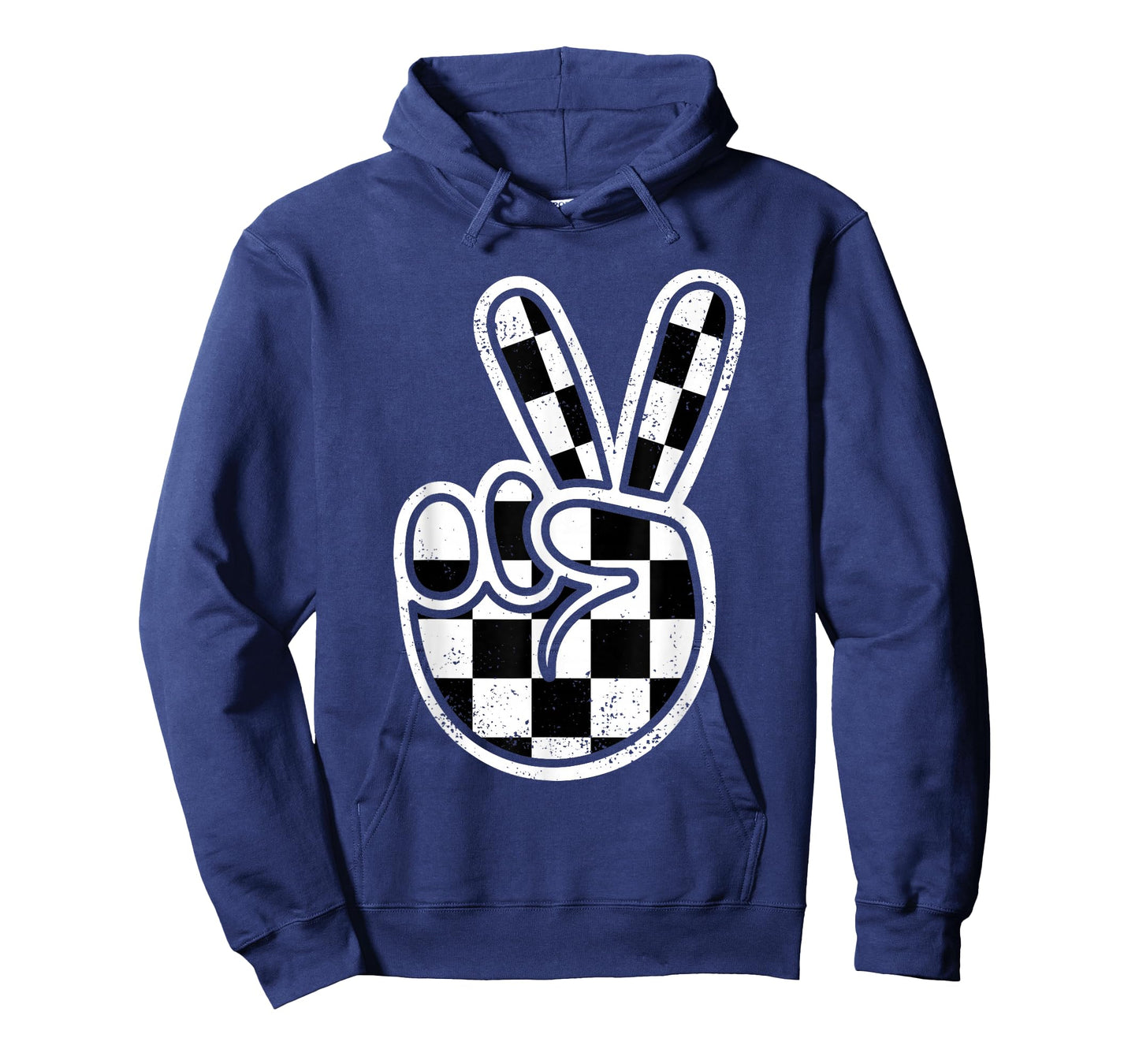 Checkered Peace Sign 60s 70s 80s Race Car Gamer Boys Toddler T-Shirt