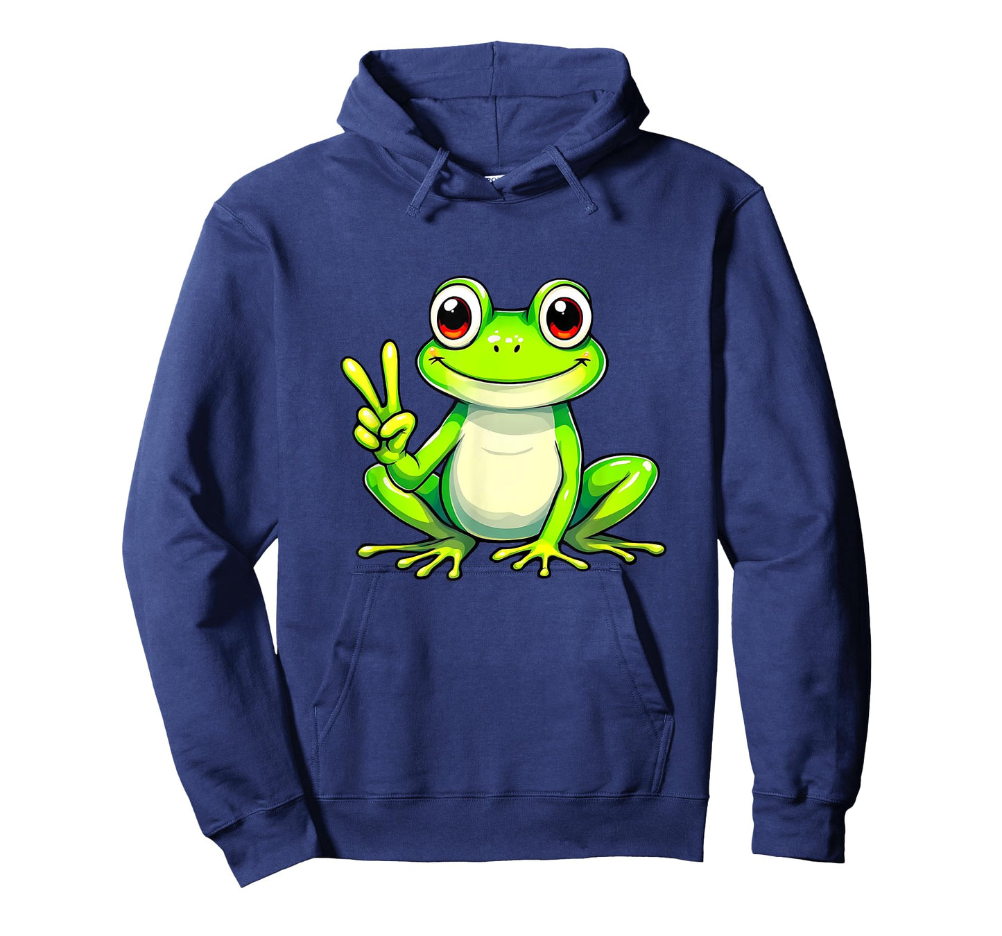 Funny Frog Peace Hand Sign Men Women Girls Boys Kids T-Shirt