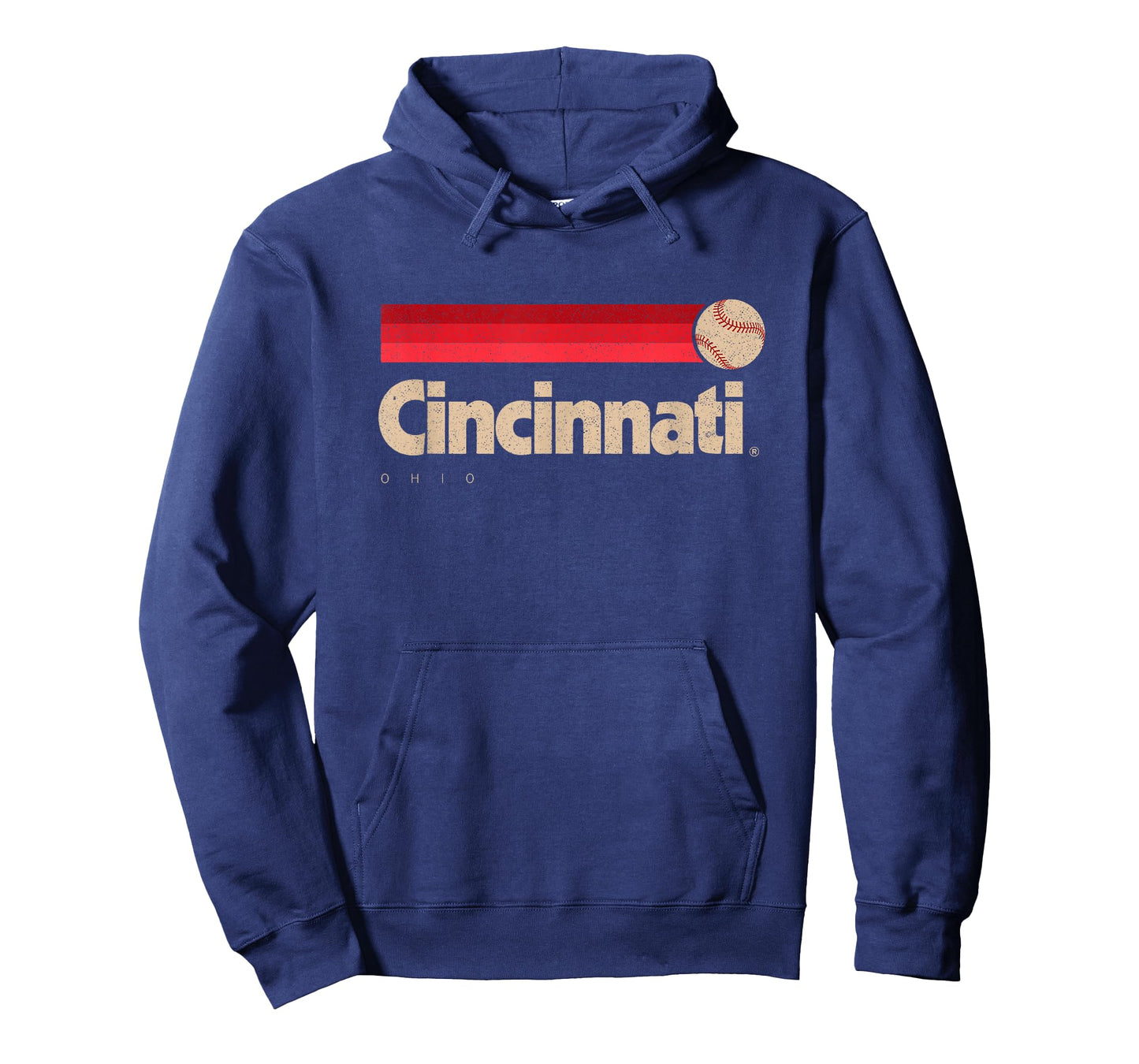 Red Cincinnati Baseball Softball City Ohio Retro Cincinnati T-Shirt
