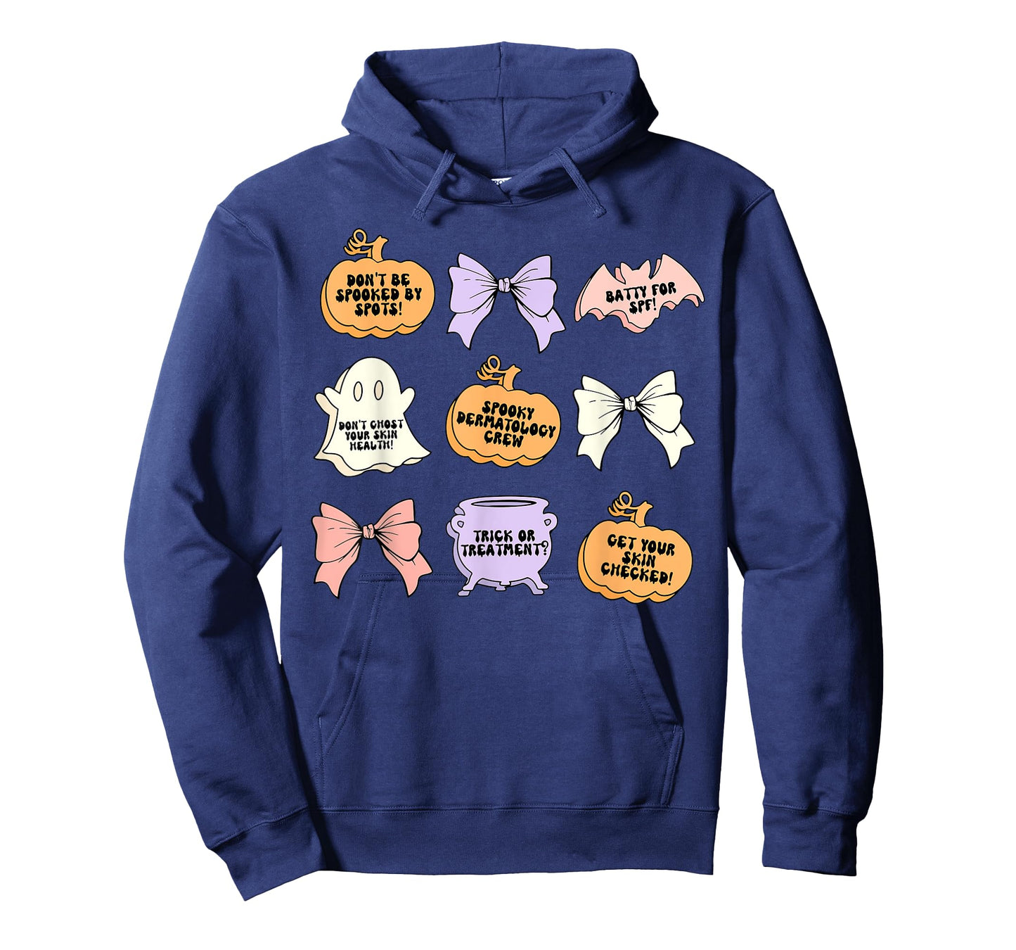 Fall Bow Pumpkin Ghost Dermatology Halloween Aesthetic Nurse T-Shirt