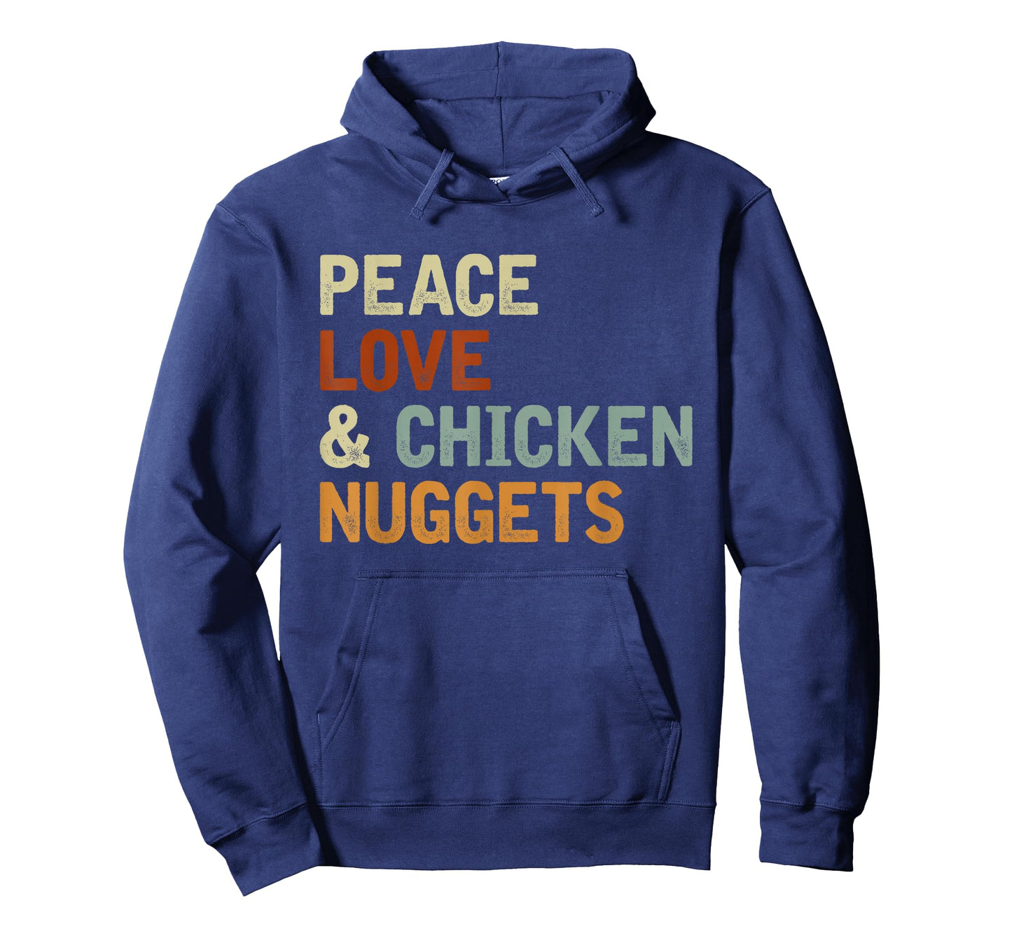 Funny Foodie Gift Fast Food Lover Hippie Chicken Nugget T-Shirt