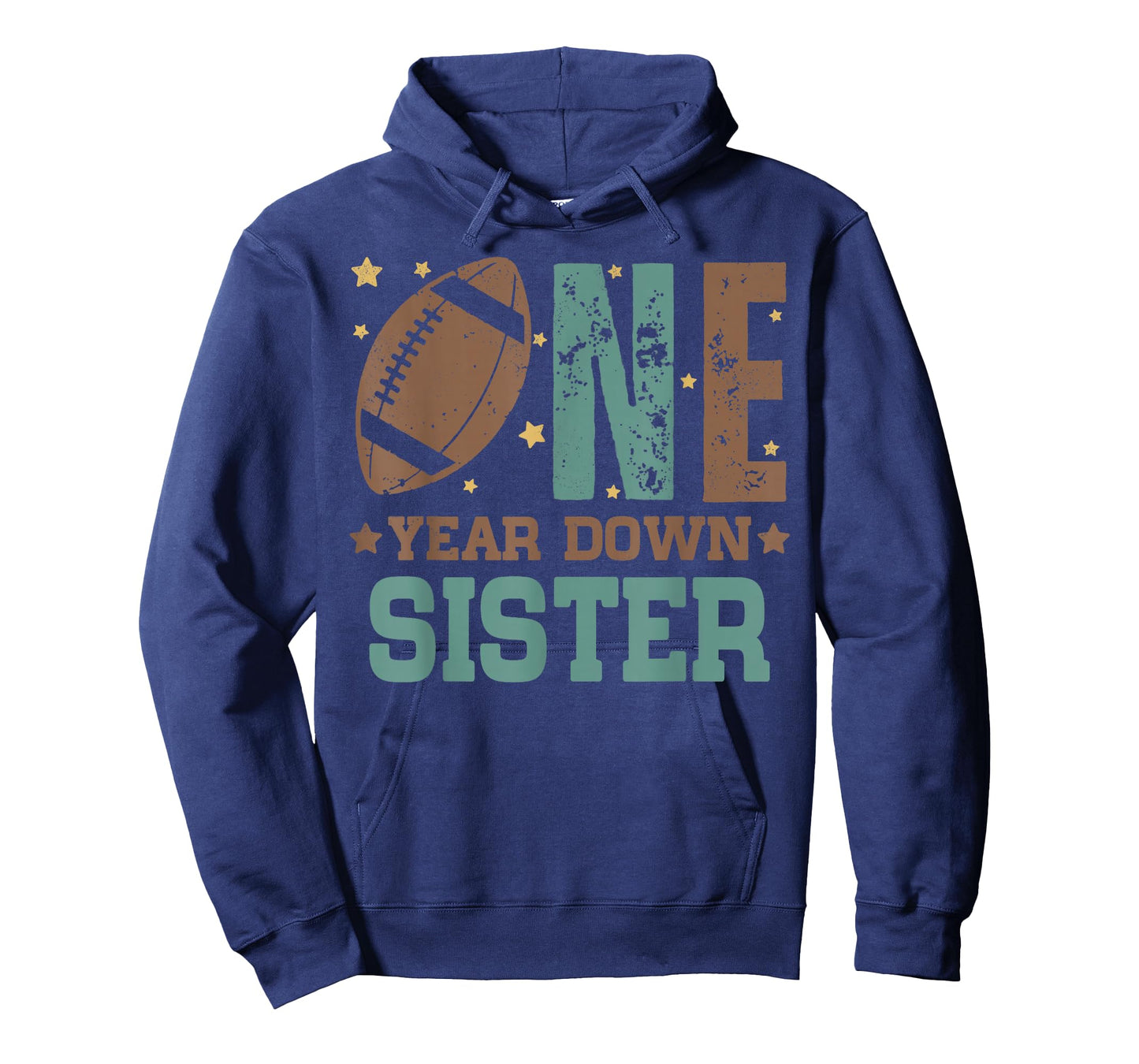 Sister of the 1 Year old Football 1st Year Down Birthday T-Shirt