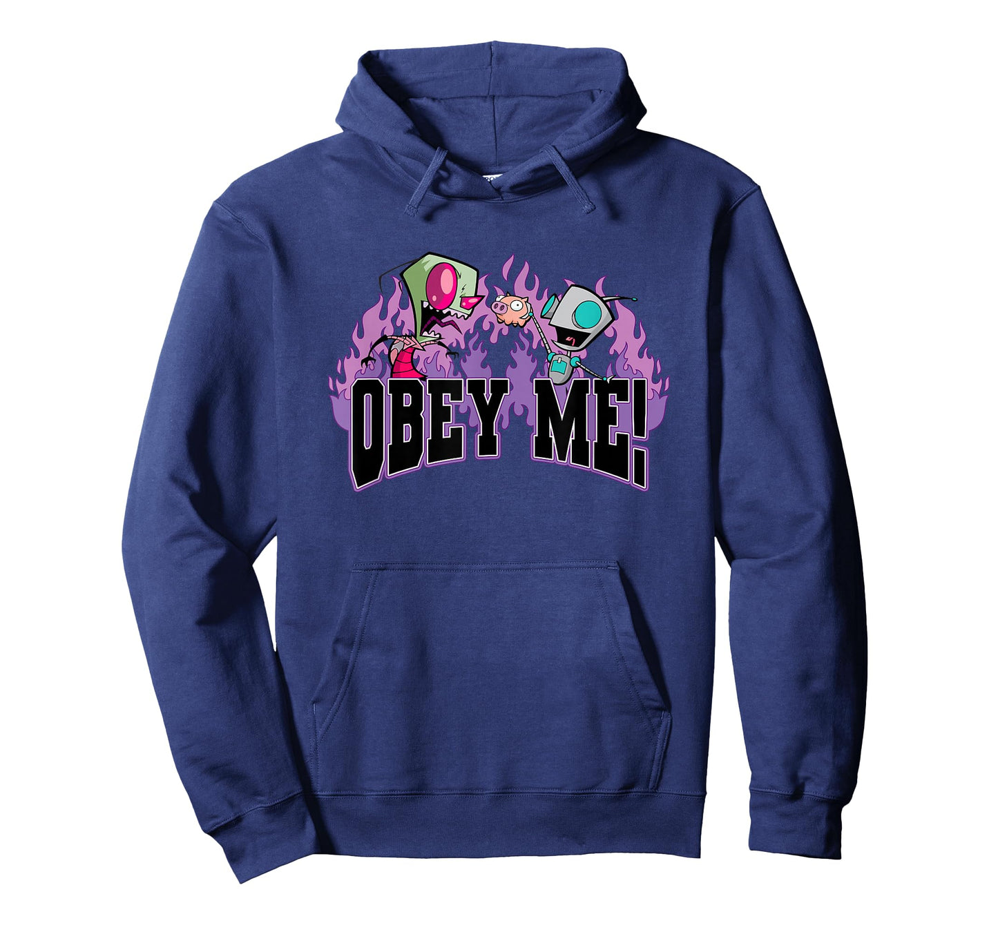 Invader Zim Obey Me! Zim & Gir Logo On Fire T-Shirt