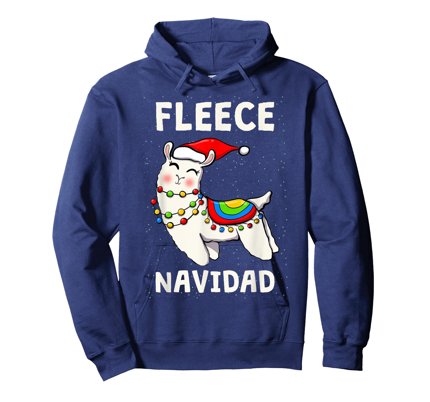 Cute Fleece Navidad Llama Christmas Xmas Men Women Kids T-Shirt