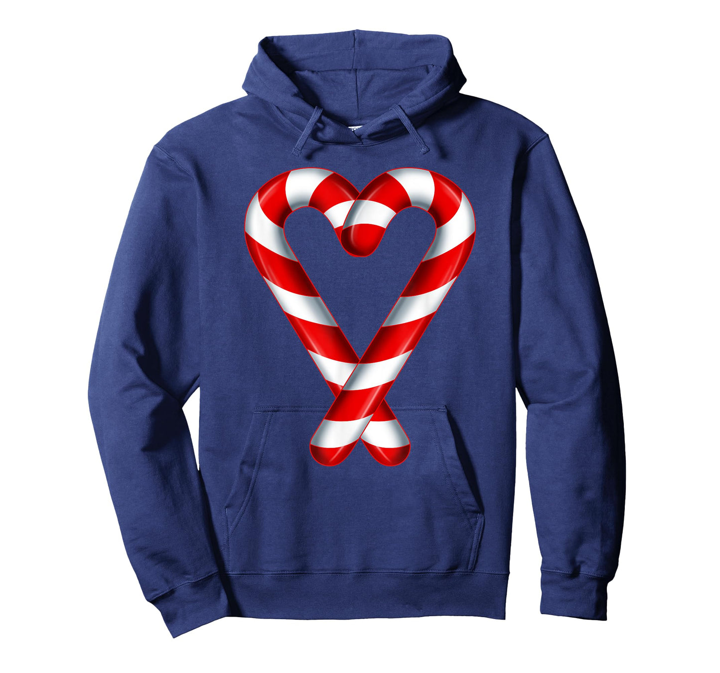 Candy Cane Heart Merry and Bright Red White Candy Couples T-Shirt