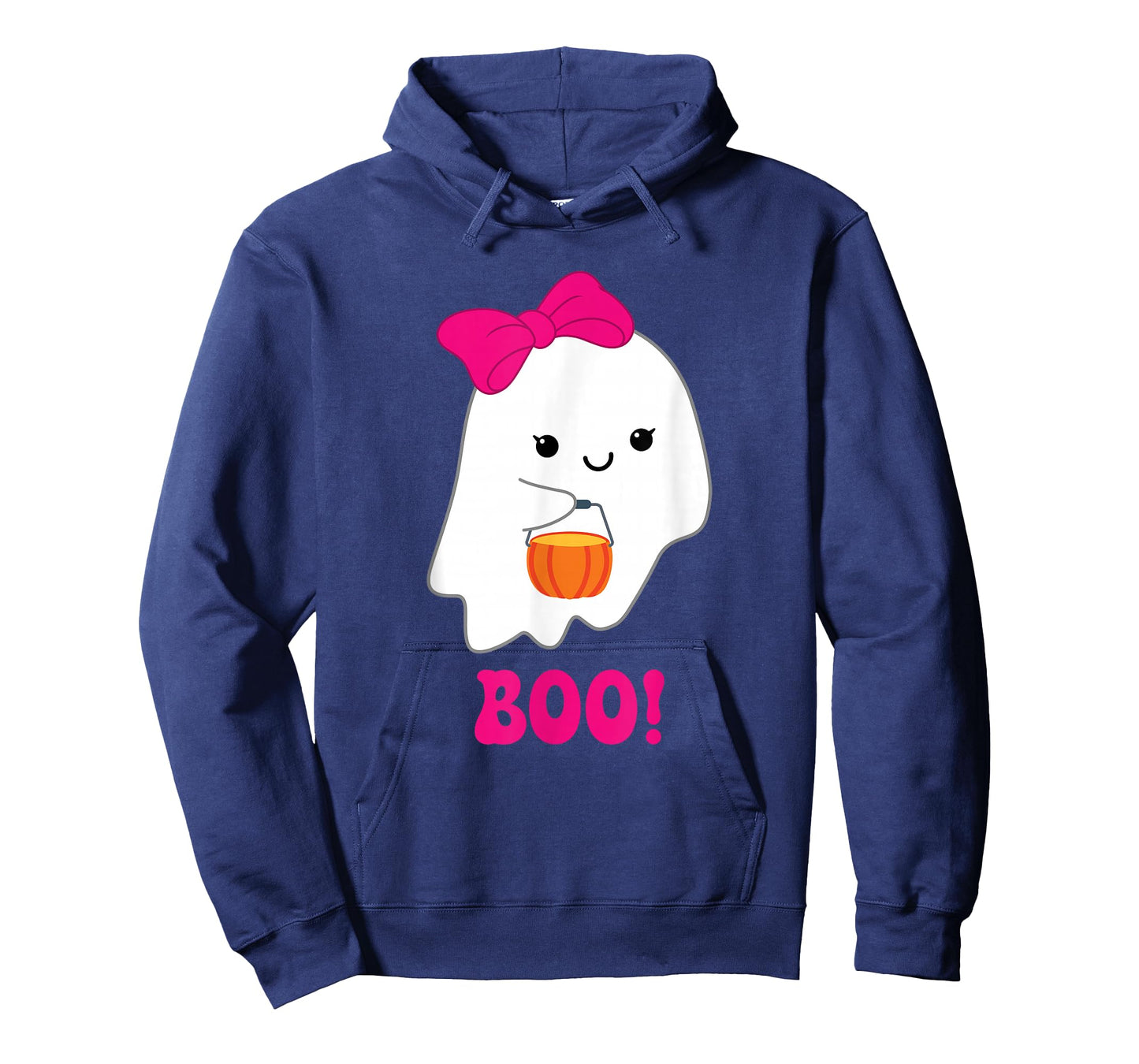 Cute Spooky Ghost Girl Pink Bow Halloween Costume T-Shirt