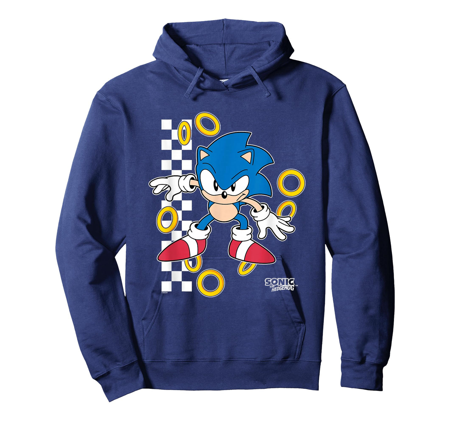 Sonic The Hedgehog Ready For Action Golden Rings Retro Shot T-Shirt