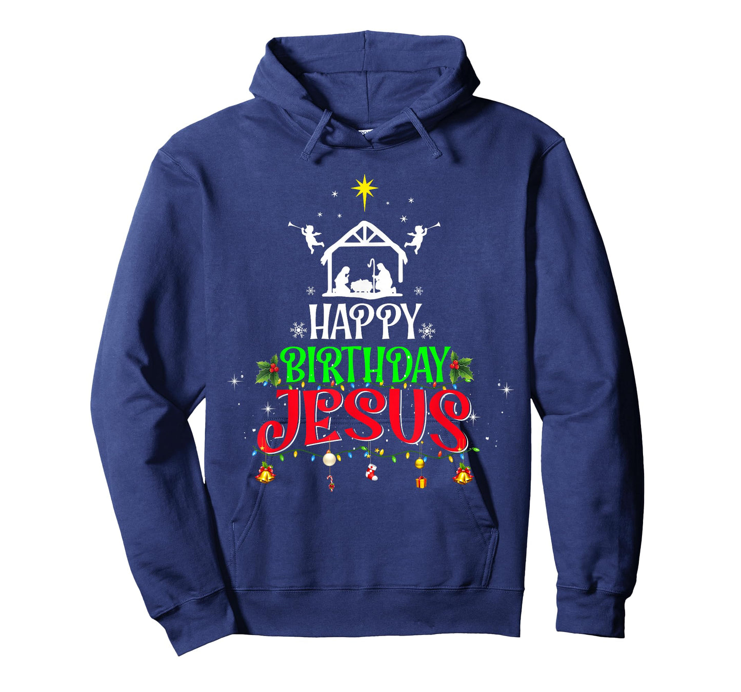 Christian Tree Christmas Happy Birthday Jesus Women Men Kids T-Shirt