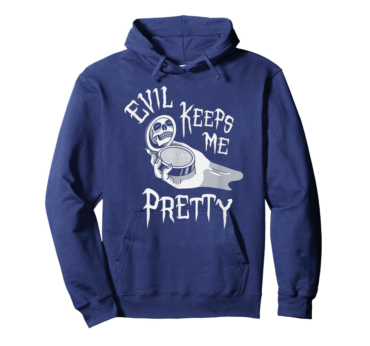 Evil Keeps Me Pretty Cosmetic Makeup Compact Skeleton Skull T-Shirt