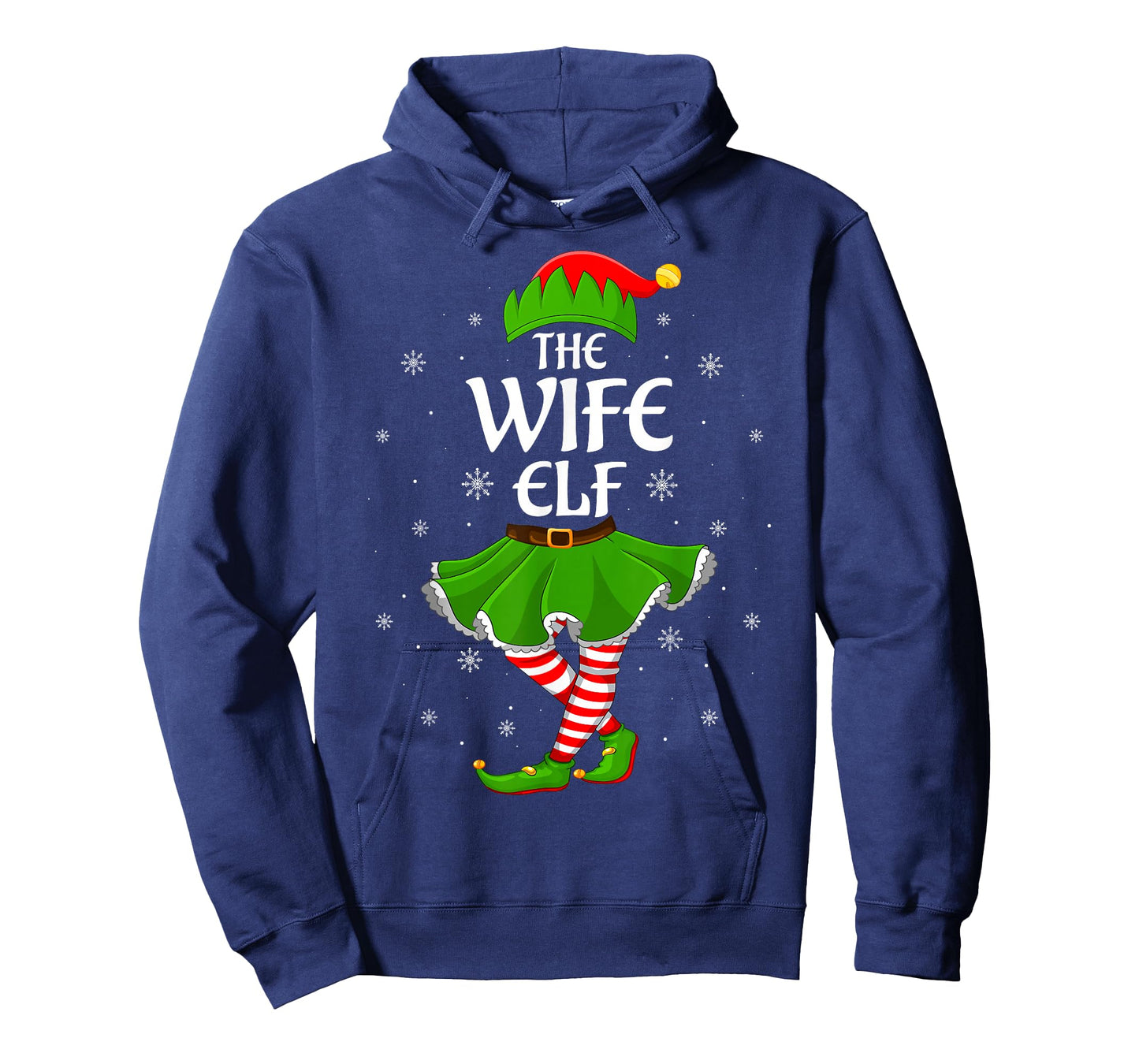 Wife Elf Christmas Family Girls Women Elf Squad Xmas T-Shirt