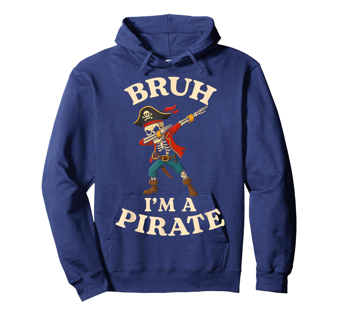 Bruh I'm a Pirate Dabbing Skull Lazy Halloween Costume Funny T-Shirt